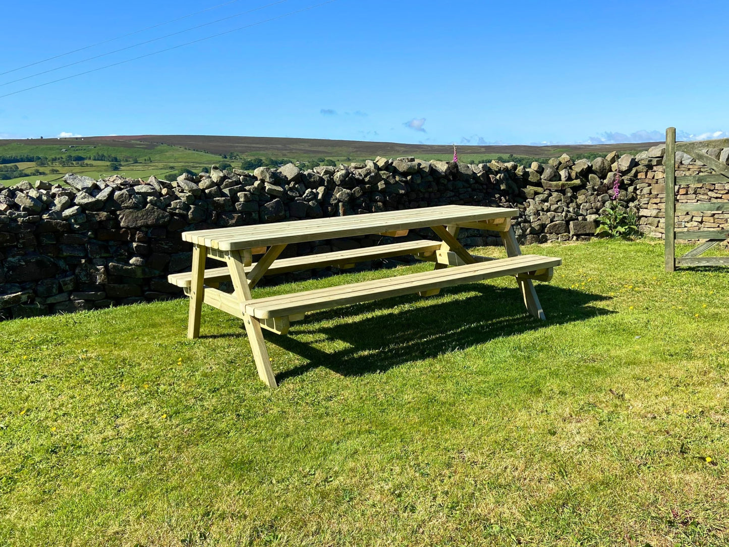 - MG Timber A-Frame Heavy Duty Wooden Picnic Tables | 4ft Length -