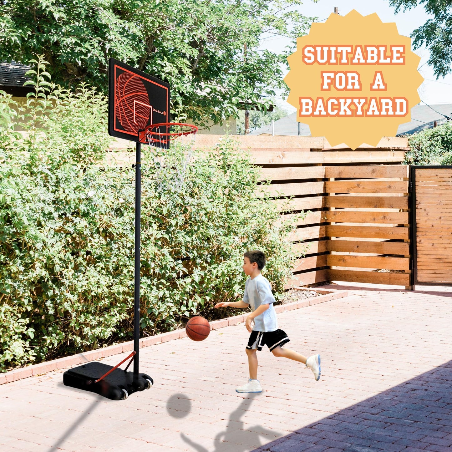 Bee-Ball BB-05 Adjustable Basketball Hoop (Basketball Stand) (5.2 ft -6.8 ft)