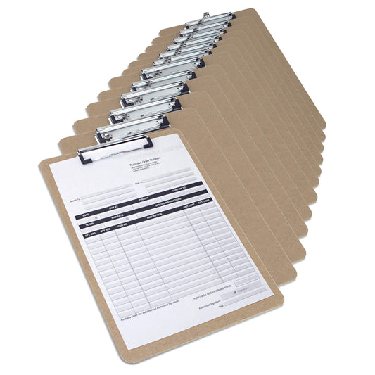 - Rapesco 1608 Hardboard Clipboard | Low Profile Clip | A5 | Pack 12 -