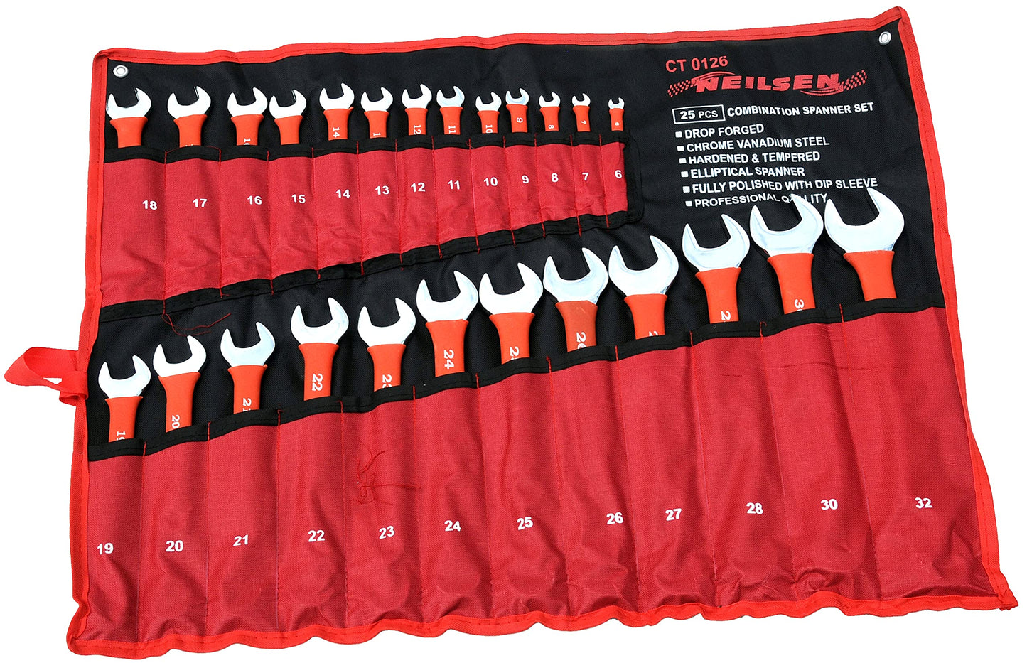 - Neilsen CT0126 6-32 mm | Combination Spanner Set | (25-Piece) -