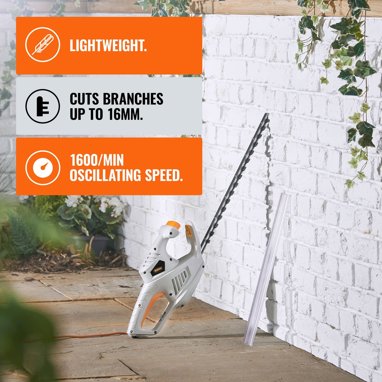 - VonHaus Hedge Trimmer 450W – Electric Lightweight Cutter for Hedges, Branches, Shrubs, Twigs