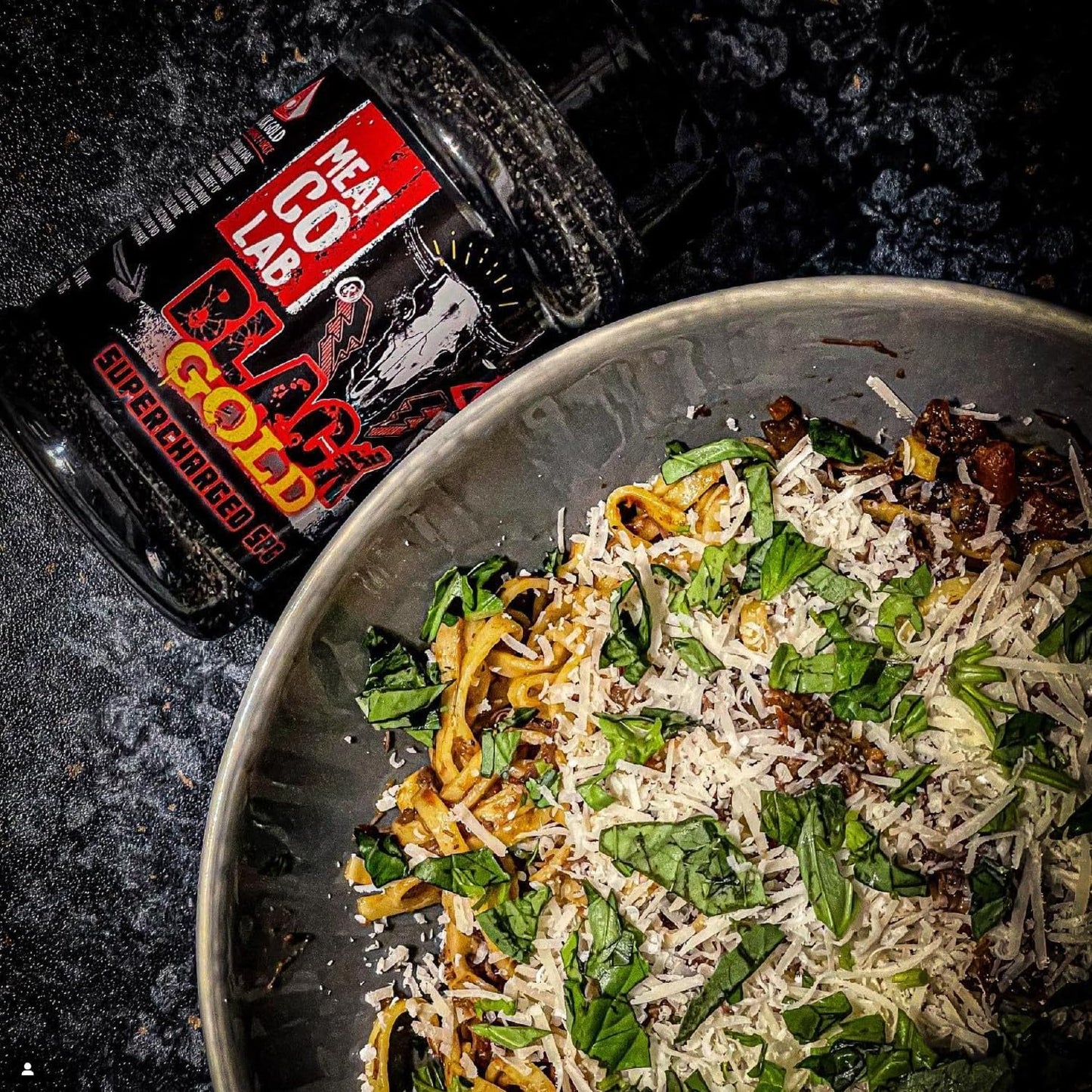 Angus & Oink | Black Gold Supercharged SPG BBQ Rub | Insane Beef Flavour & Umami Boost | Gluten-Free | Perfect for Grilling & Smoking | 200g