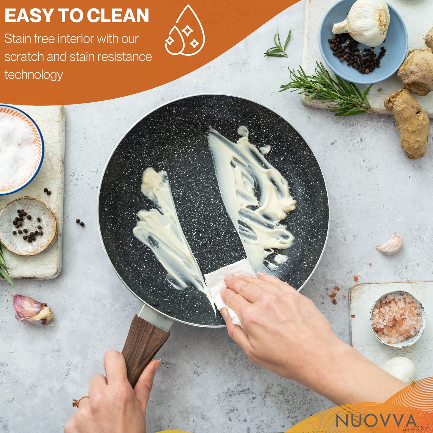 - Nuovva Induction Hob Pan Set | 3pcs Non Stick Chefs Pans –