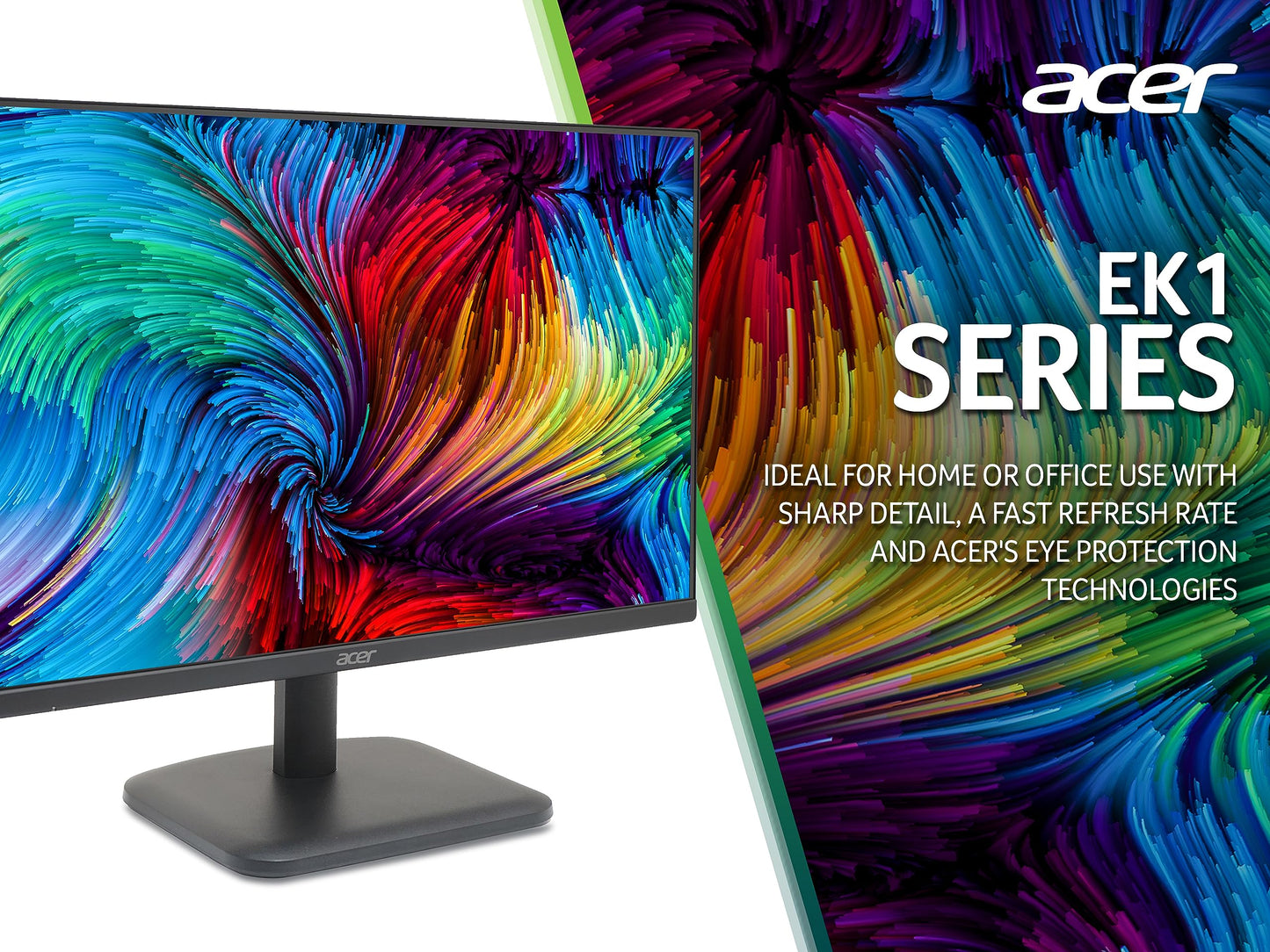 Acer EK271Hbif 27-inch Monitor - VA Panel, 1920 x 1080, 5ms, 100Hz, FreeSync, HDMI, VGA