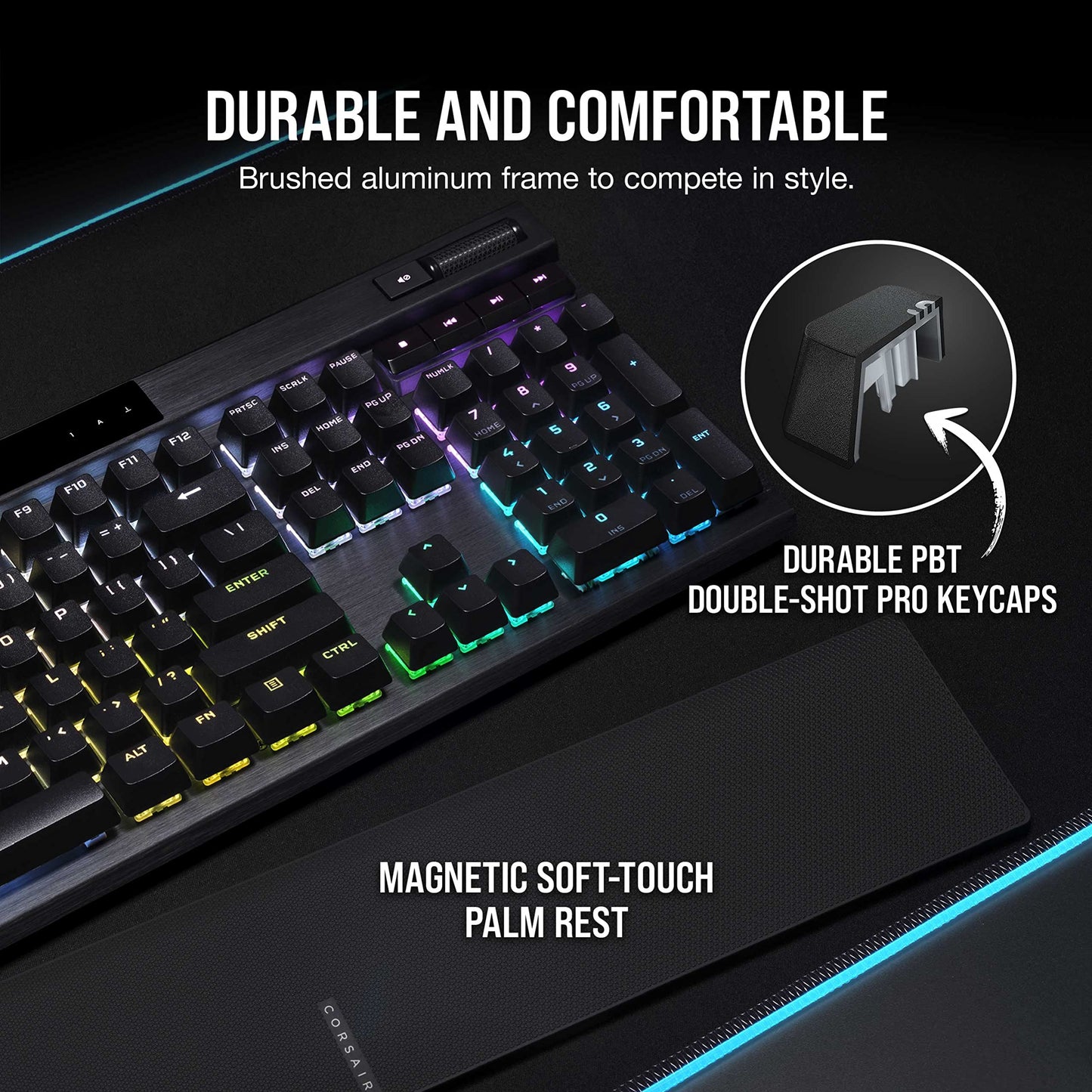 CORSAIR K70 RGB PRO Mechanical Wired Gaming Keyboard – CHERRY MX RED Linear Switches – PBT Double-Shot Keycaps – iCUE Compatible – QWERTY UK – PC, Mac, Xbox – Black