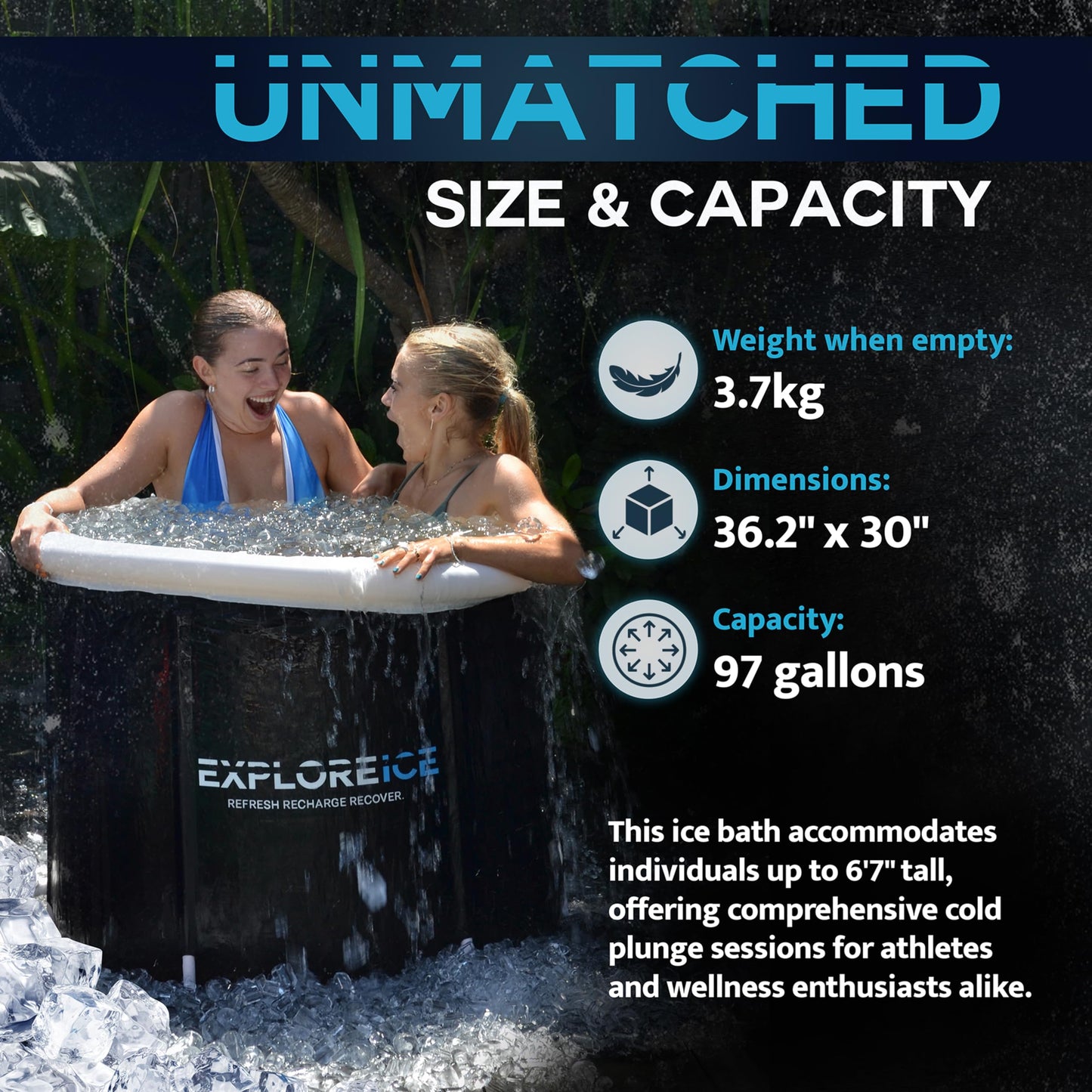 - Explore Ice Recovery Pod 2.0 | Extra Large Cold Tub | Premium Cold Plunge -