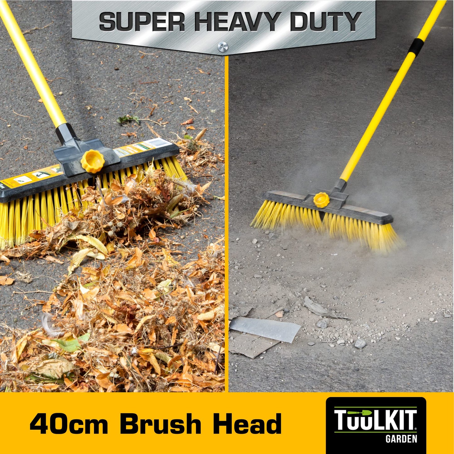 - Heavy Duty Garden Brush Yard Brush | Industrial Garden Broom | Telescopic Handle Stiff Yard Brush | Hard brush for yard, garden, terrace | 145 cm long adjustable handle Yard Broom -