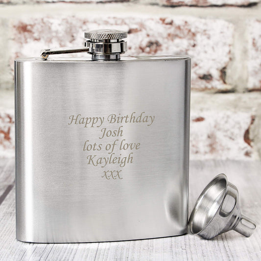 - Laser Engraved Personalised Hip flask | Perfect for a Best Man Or Usher Thank Your Gift -