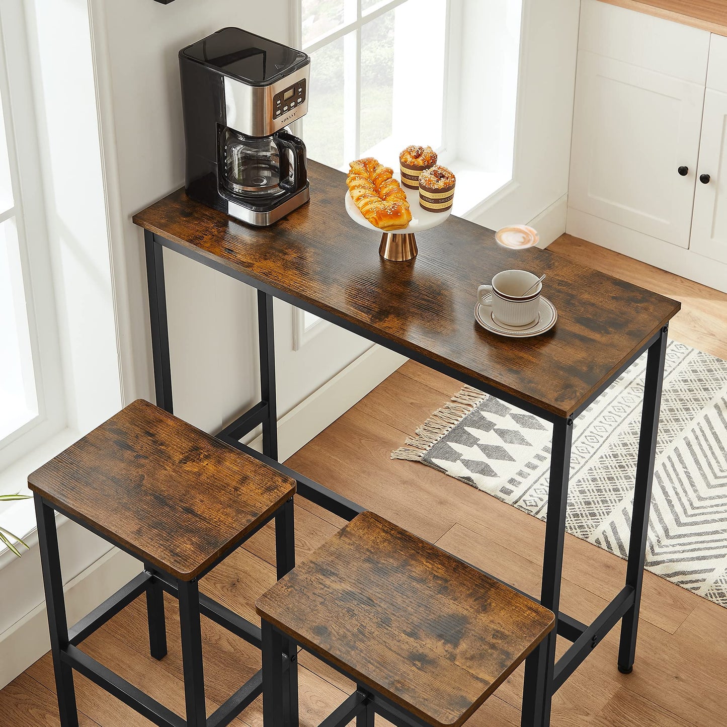 - VASAGLE Dining Table Set, Bar Table and Stools -