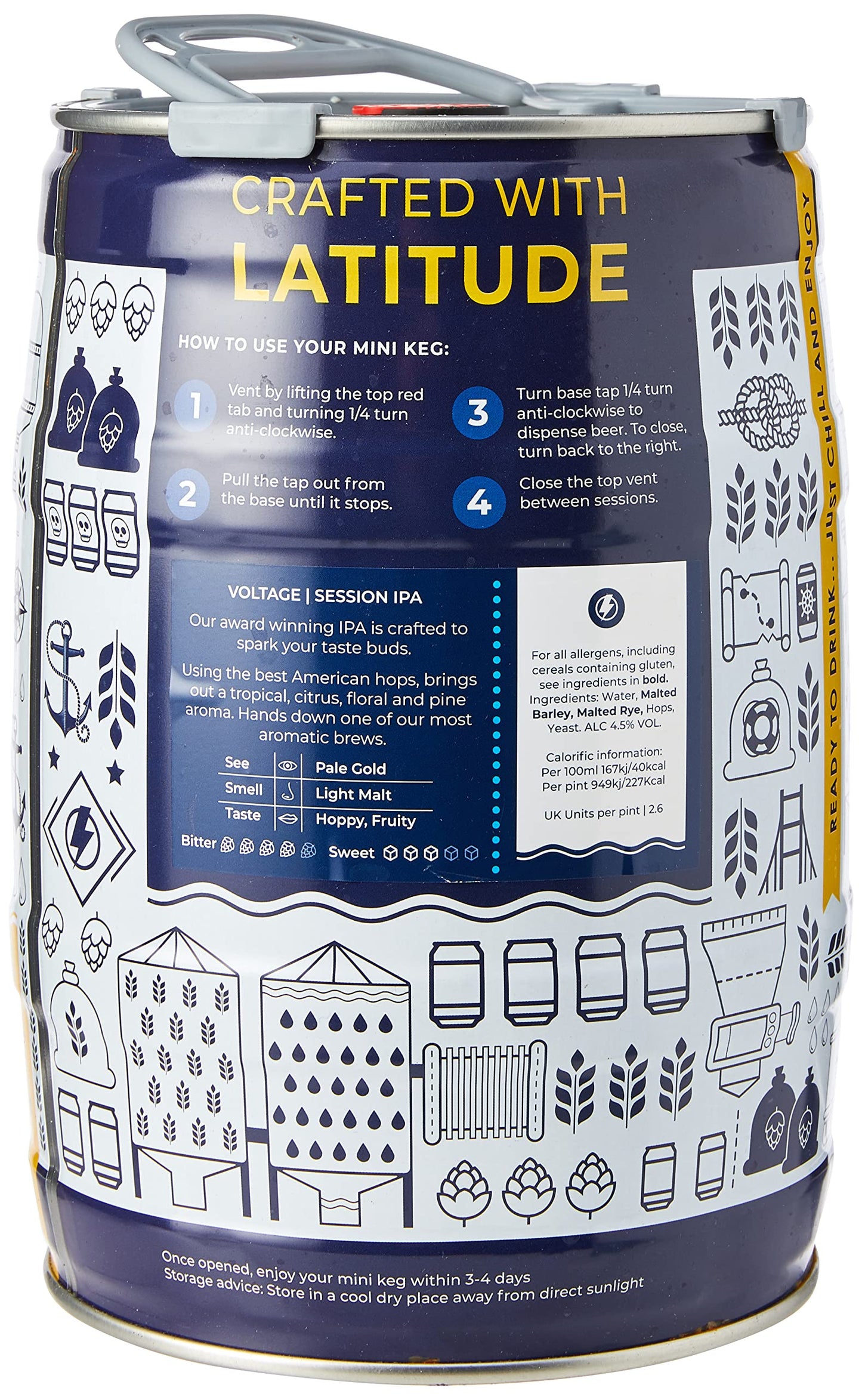 - Fifty Two Degrees North Voltage 5 Litre Mini Keg -