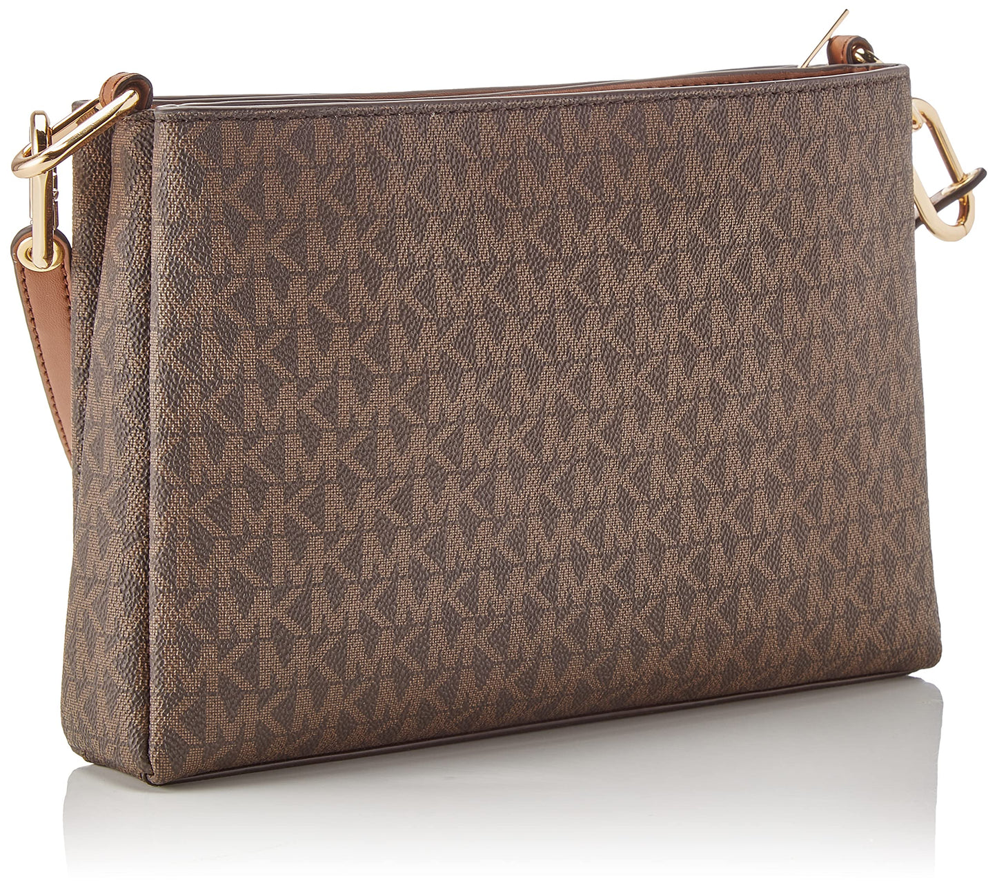 - Michael Kors Trisha Medium Logo Crossbody Bag  |Triple BROWN -