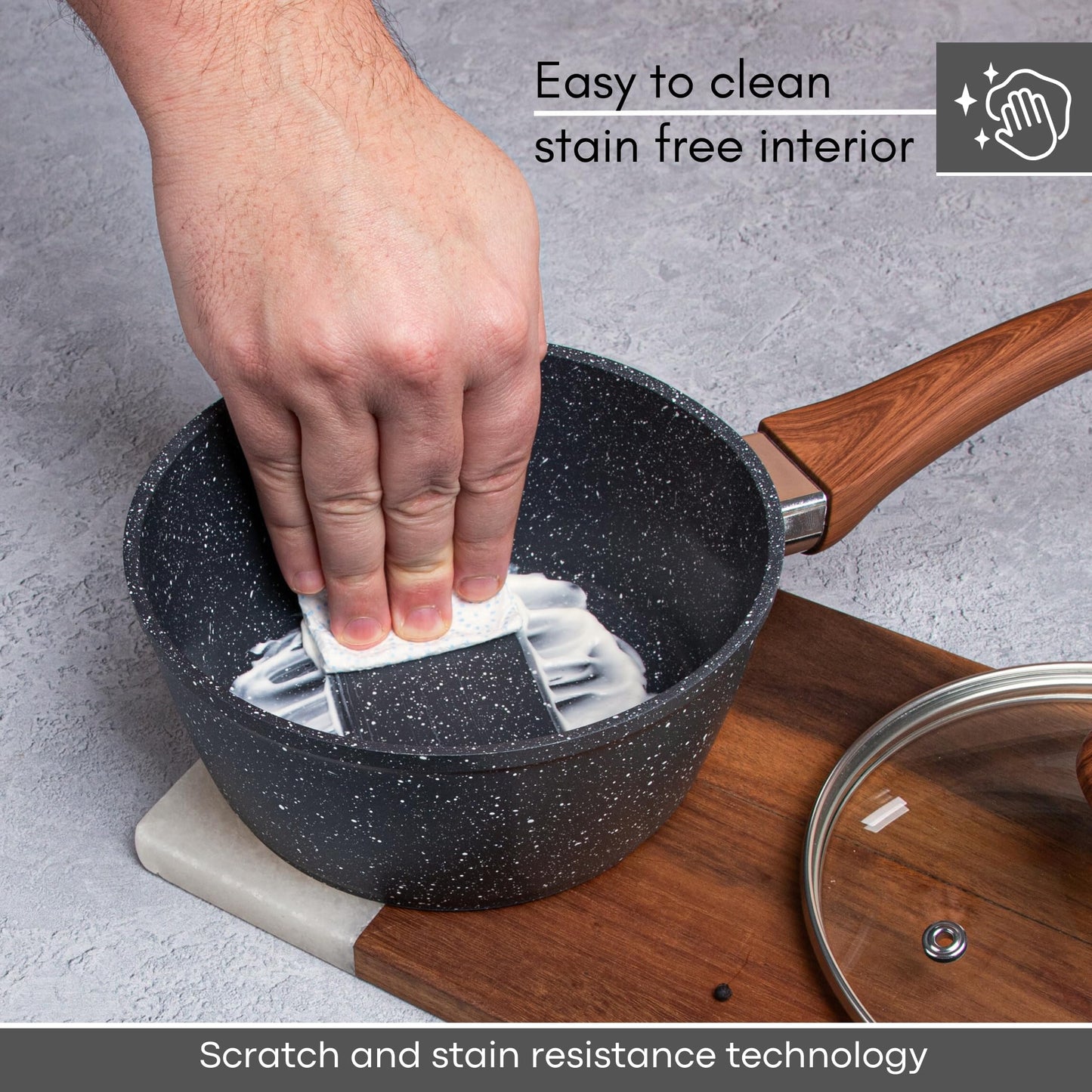 - Non Stick Saucepan Set  | Induction Saucepan with Lid –