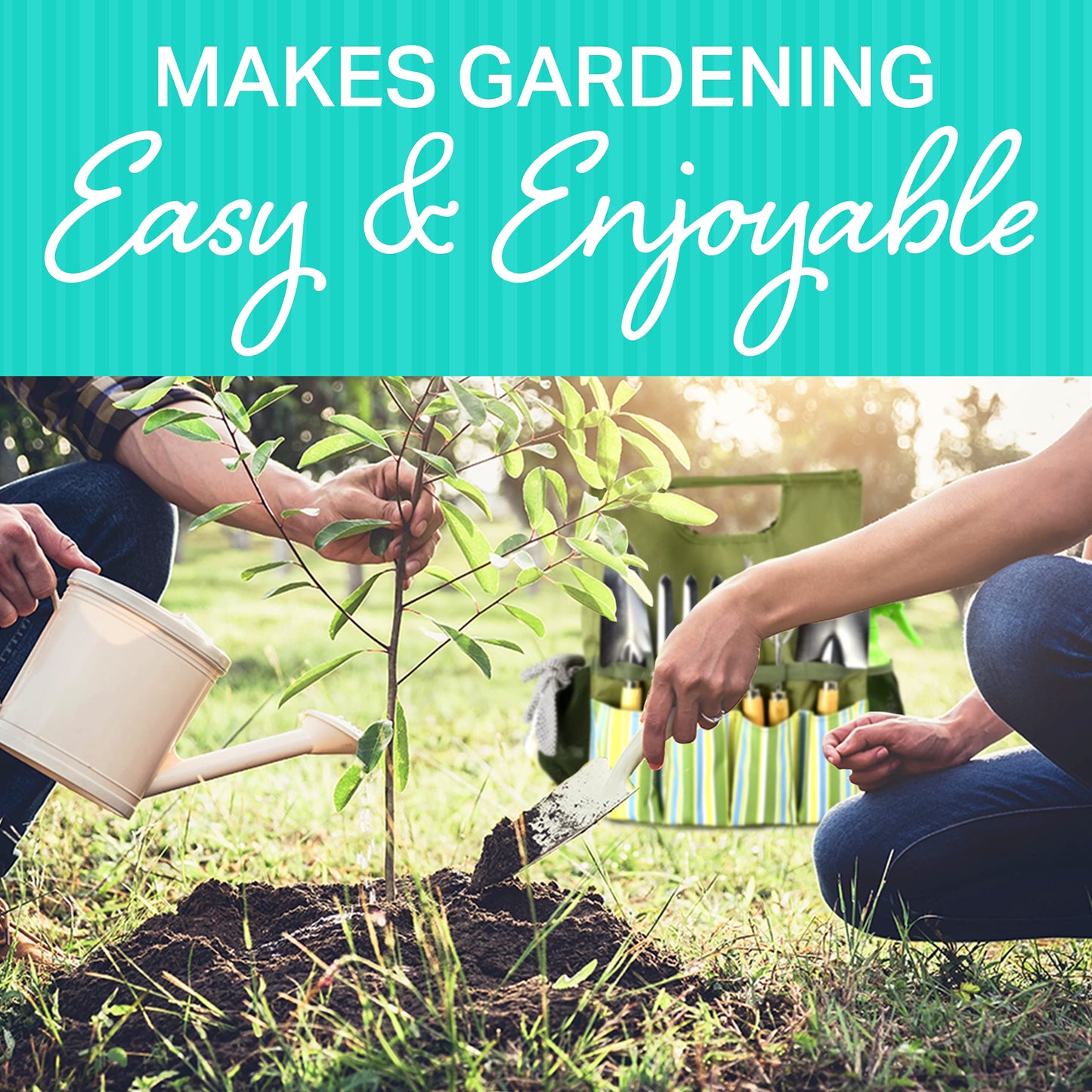 - Plant Theatre Essential Garden Tool Bag | Includes Tools for the Gardener -