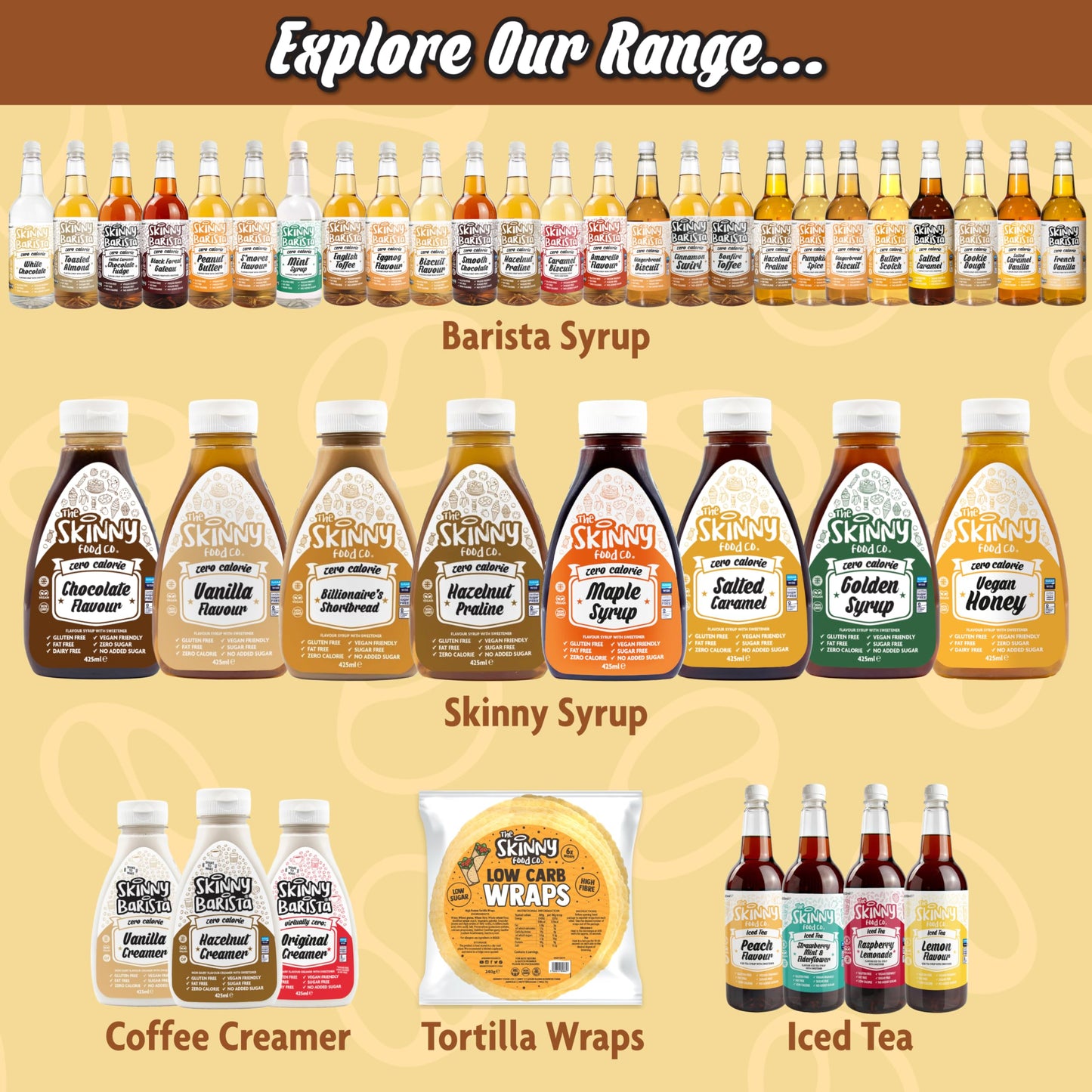 - Skinny Food Co Salted Caramel Syrup Zero Calorie 1L | Sugar Free Coffee Syrups -