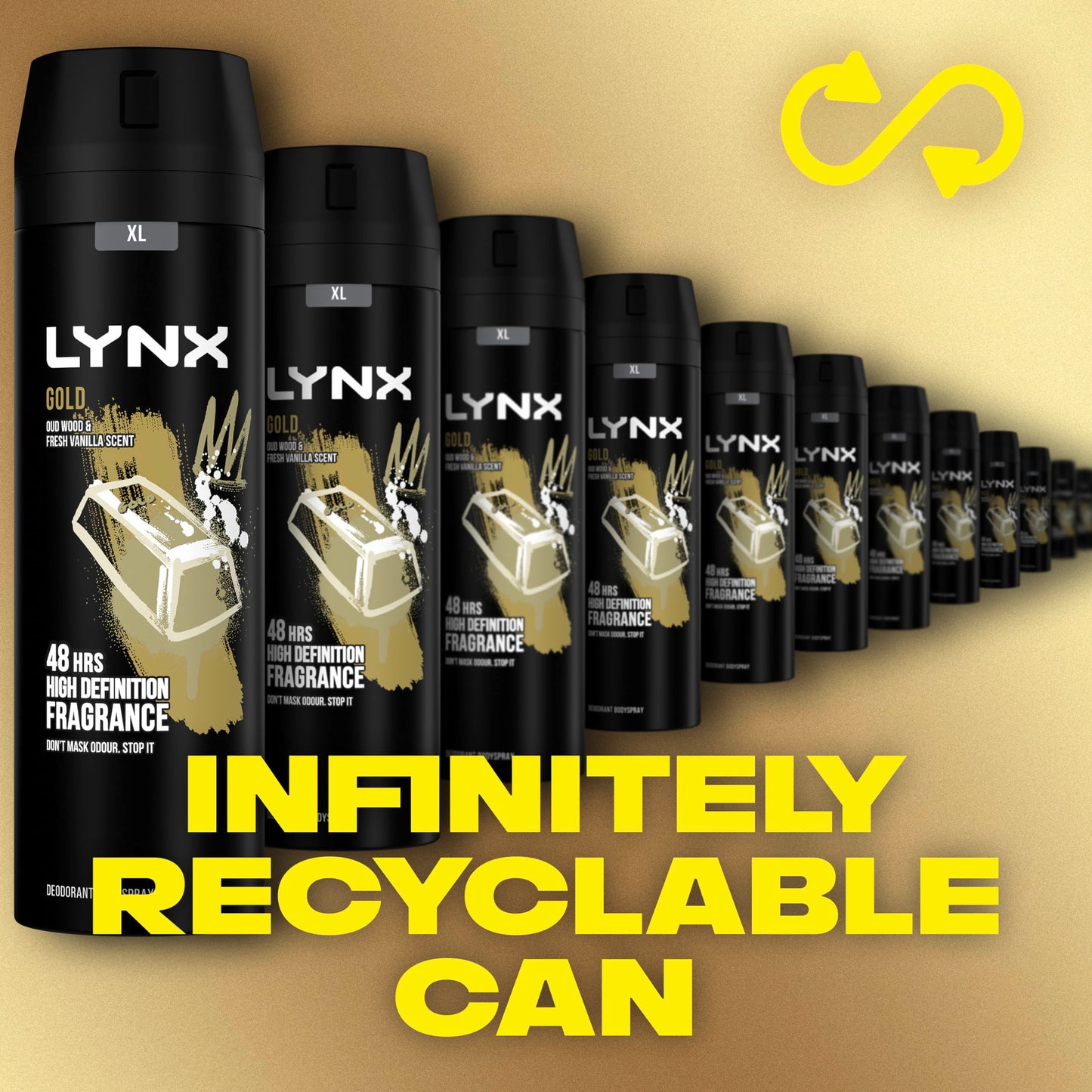- Lynx Gold Bodyspray | 48 hour Protection -