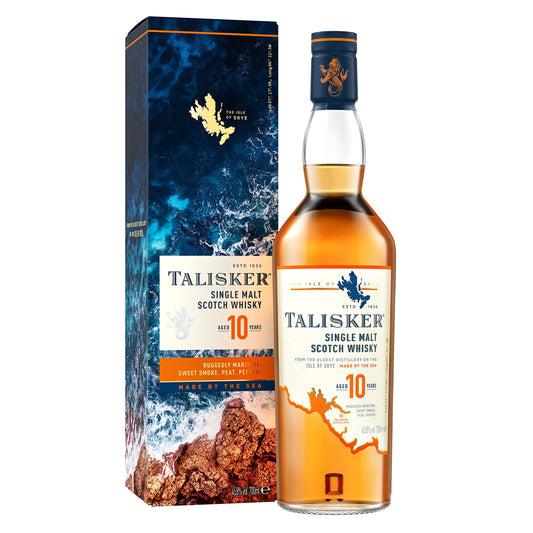 - Talisker 10 Year Old Single Malt Scotch Whisky | 45.8% | 70 cl | Rich Deep -