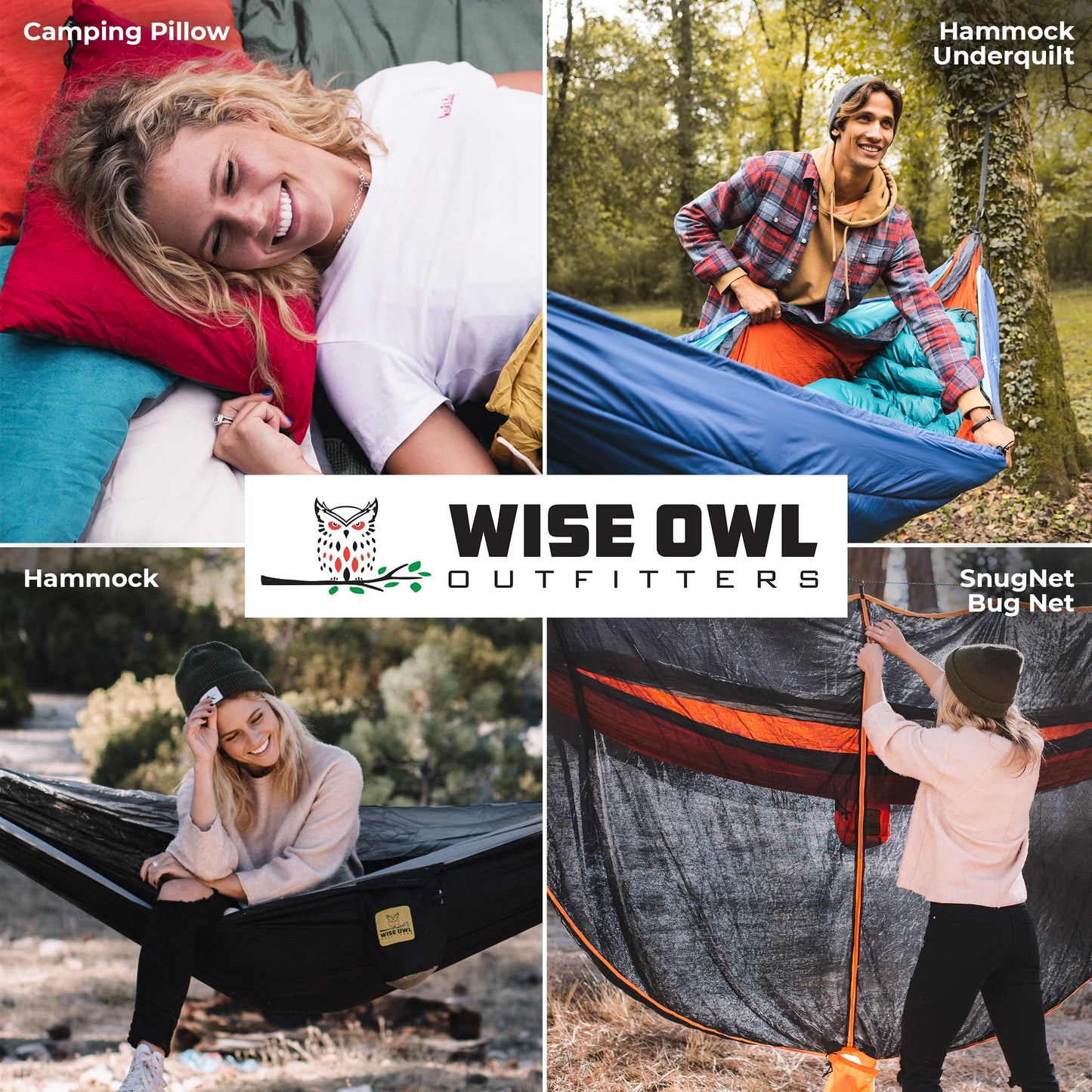 - Wise Owl Outfitters Camping Hammock - Single or Double Sized Indoor & Outdoor Hammocks