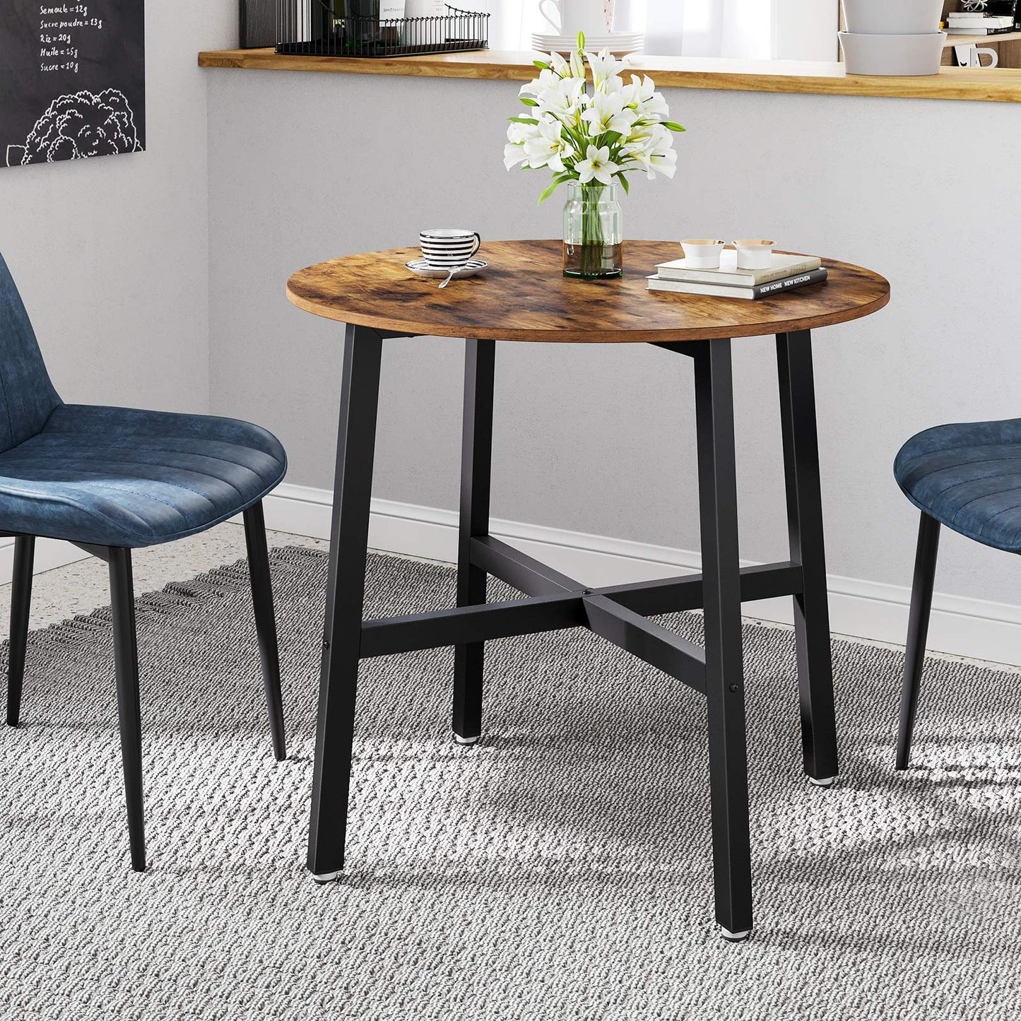- VASAGLE Dining Table, Round Kitchen Table -