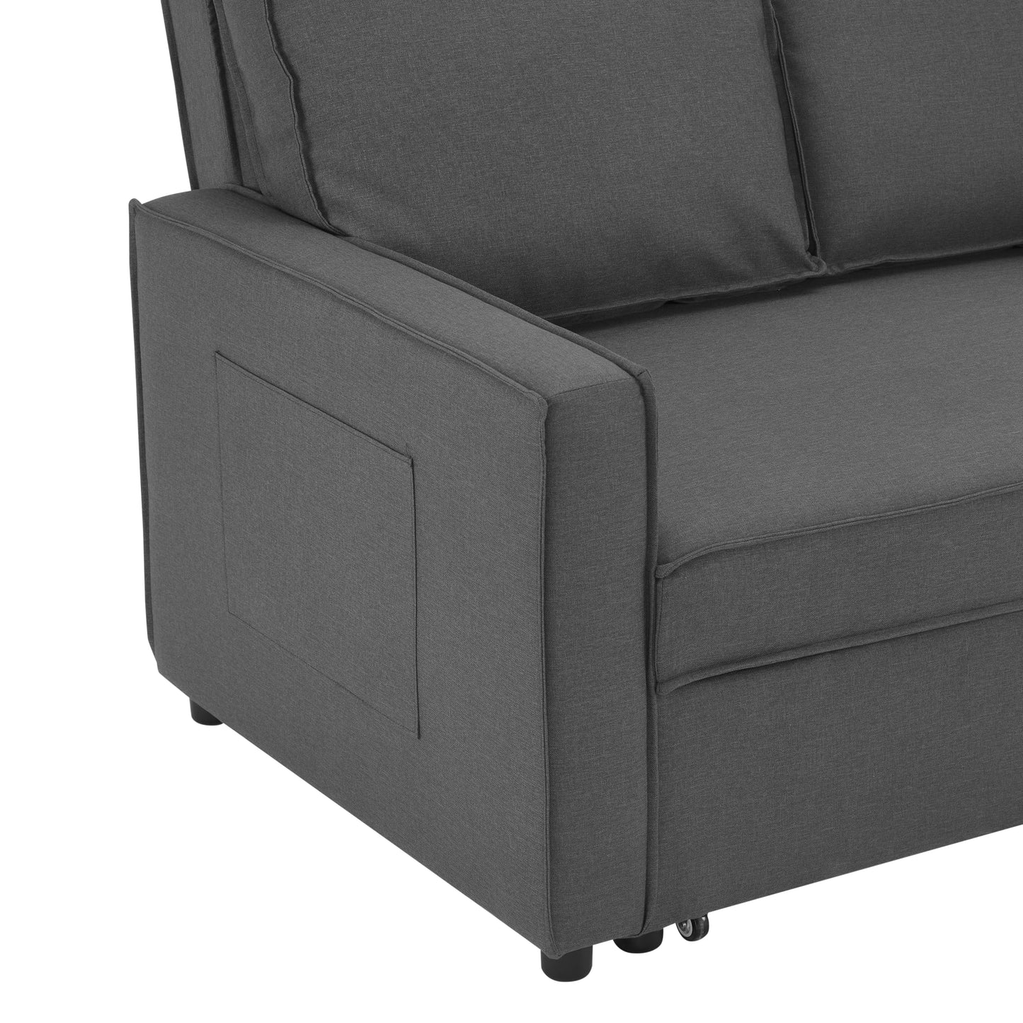 - Home Detail Faux Leather Pull Out Sofa Bed | Two Seater SofaBed Upholstered Settee -