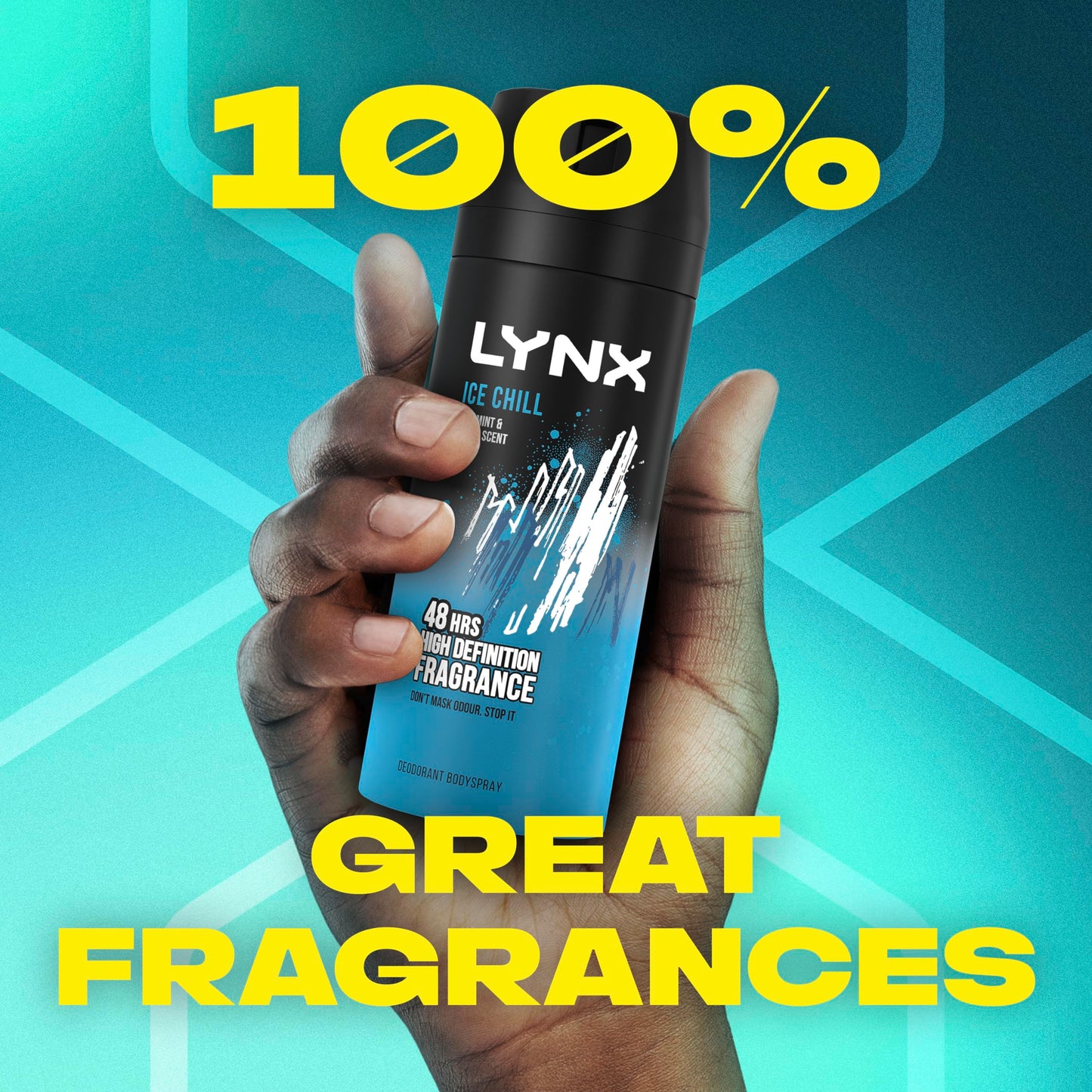 - Lynx Ice Chill Aerosol Bodyspray | 48 hours of odour-busting | 6x 150 ml -