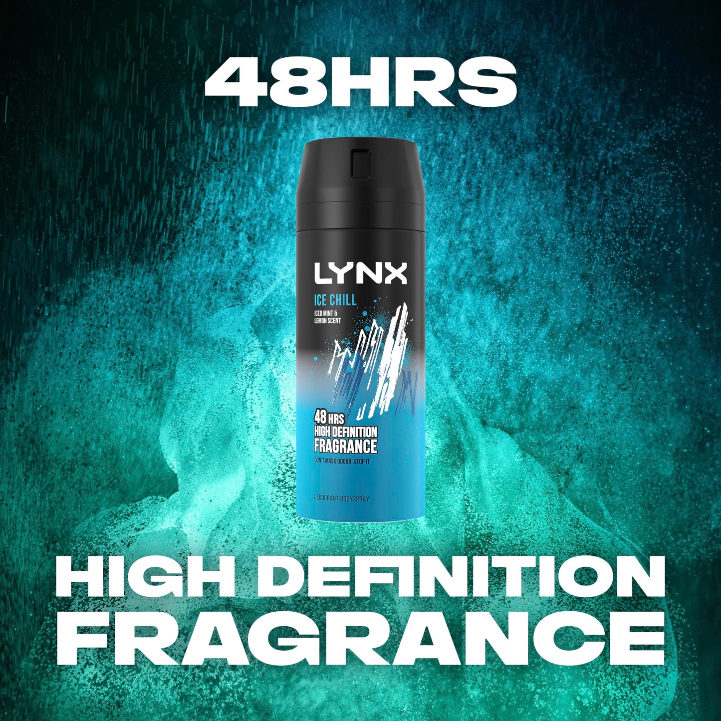 - Lynx Ice Chill Aerosol Bodyspray | 48 hours of odour-busting | 6x 150 ml -