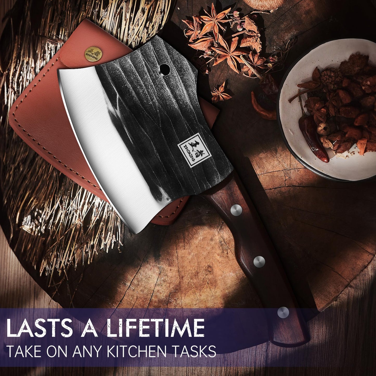 - ENOKING Chef Knife | 5.7inch Handmade Forged Thickened Cooking Knife -