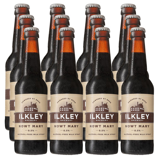 - Ilkley Brewery Alcohol Free Beers Nowt Mary Stout | Non-Alcoholic Ale Coffee Milk Stout 0.5% ABV Dark Beer | 12 x 330ml Bottles | Low Carb, Low Calorie Zero Alcohol Beers | Local Yorkshire Craft Ale -