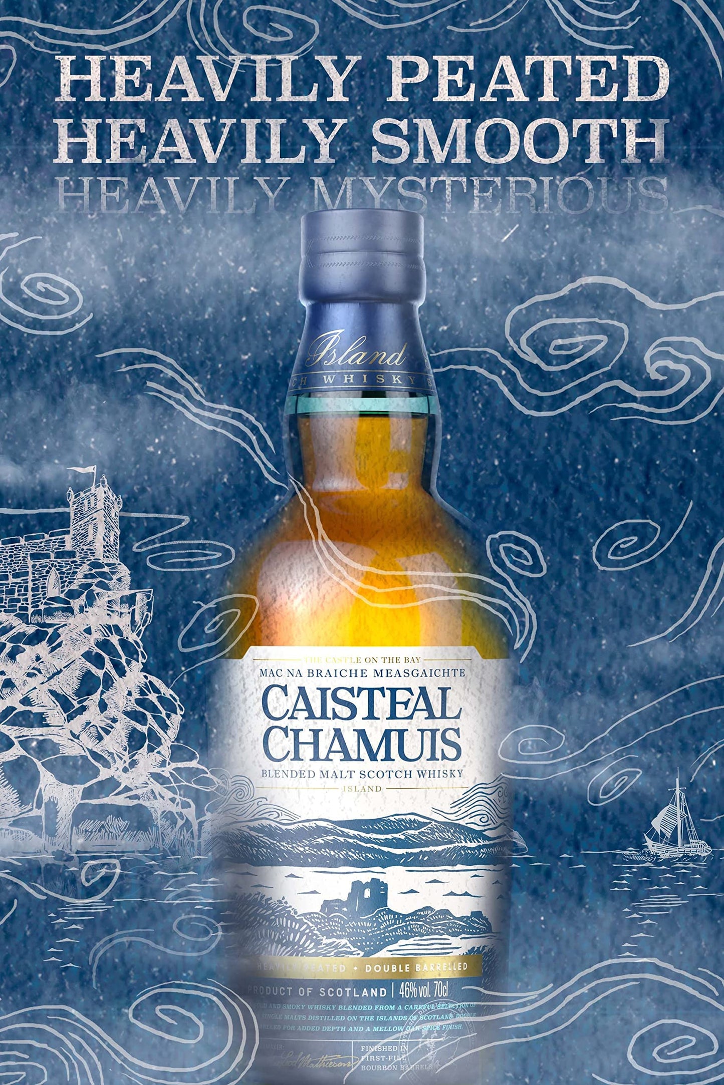 Caisteal Chamuis Blended Malt Scotch Whisky, 70cl & 12yo Blended Malt Scotch Whisky, 70cl