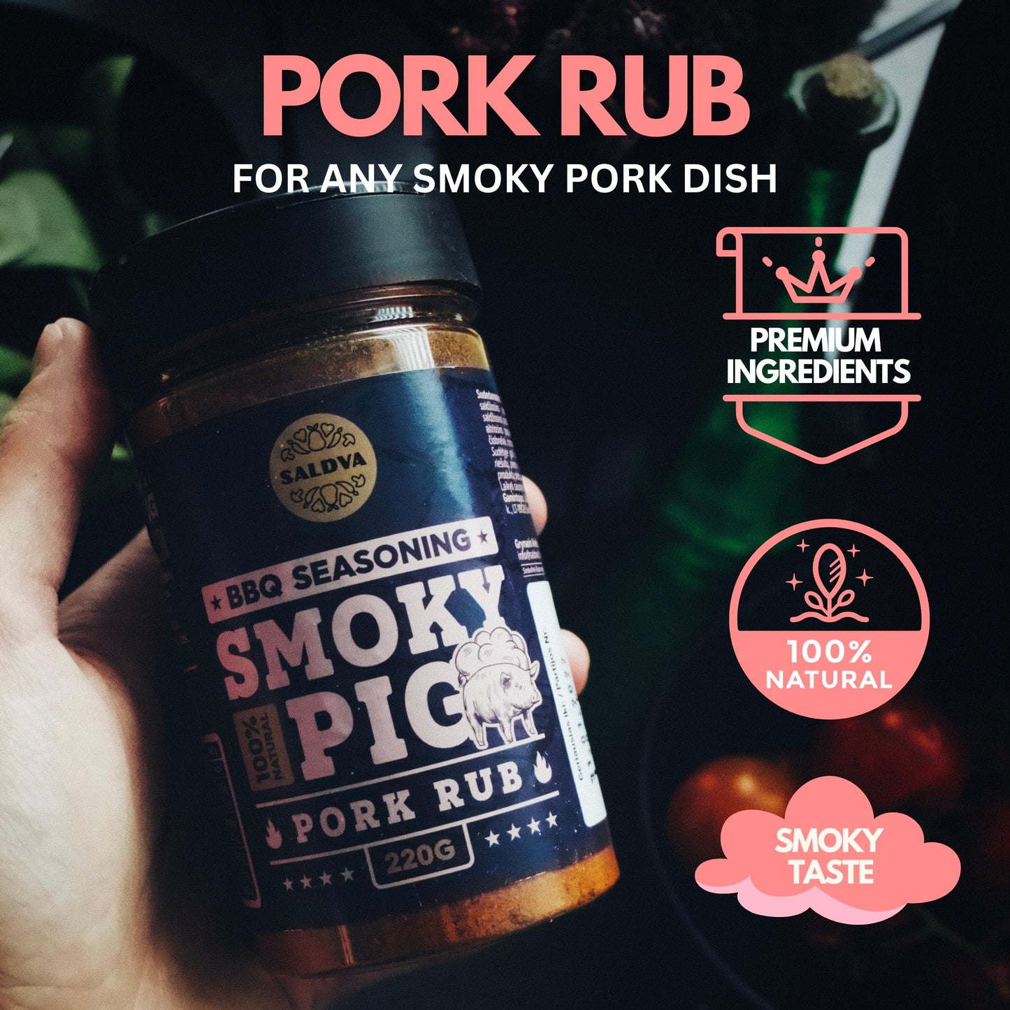 Classic Selection of Premium BBQ Seasonings - Holy Cow, Angel’s Wings, Smoky Pig, Ultimate Rub BBQ Rubs | Pack of 4 | 100% Natural | Great Foodie Gift