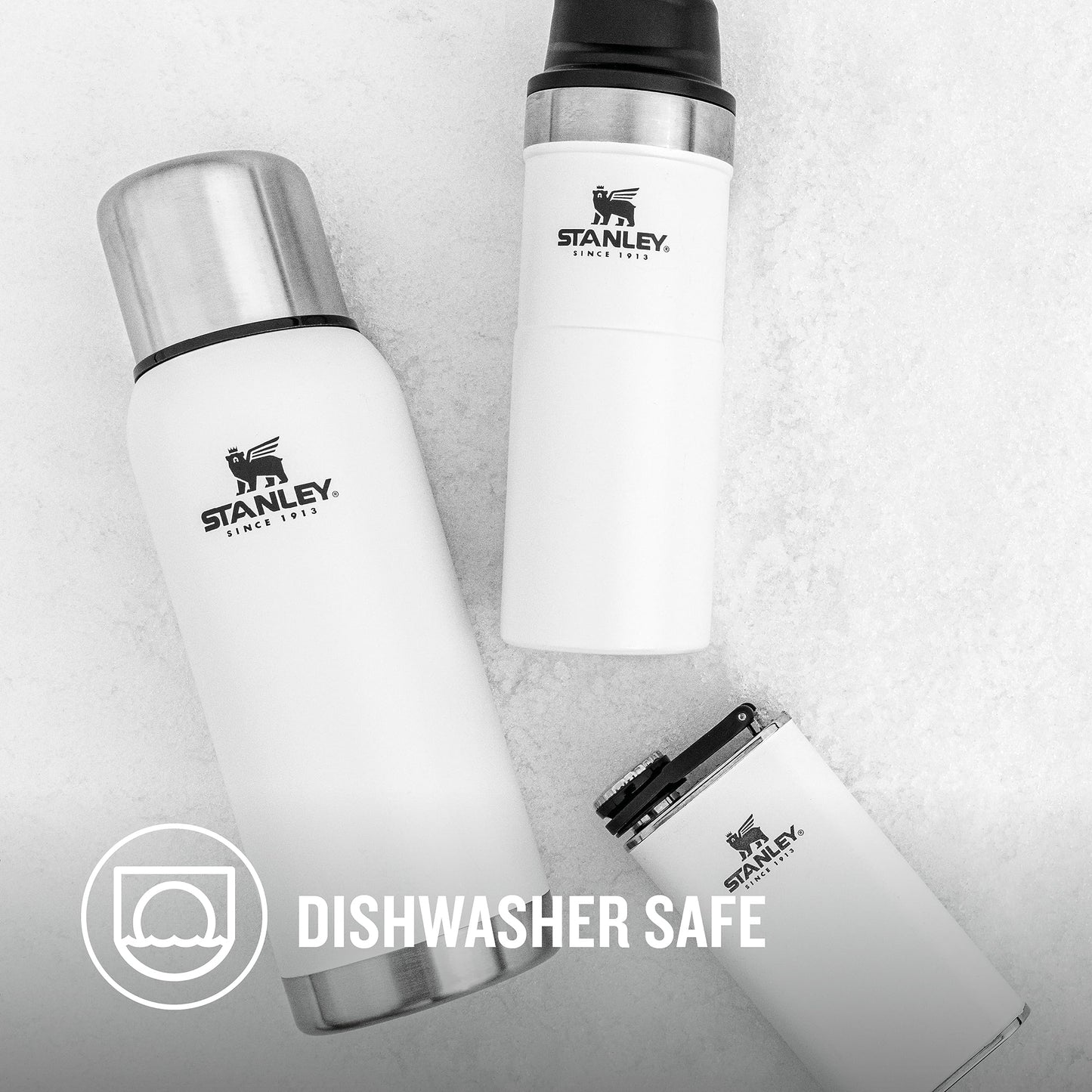 - Stanley Adventure Stainless Steel Thermos Flask | 1L | Keeps Cold or Hot For 24 Hours | Hammertone Green -