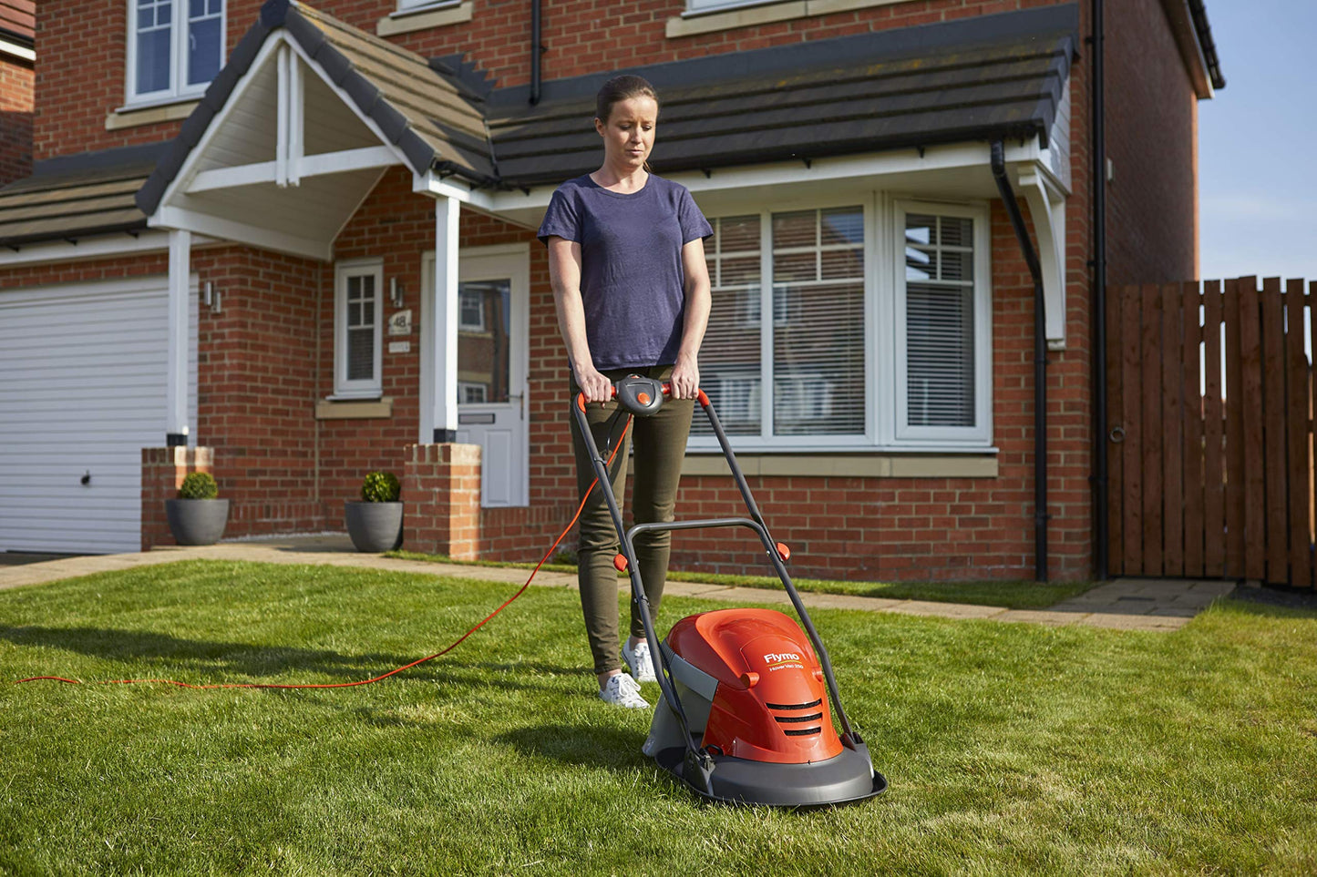 - Flymo Hover Vac 250 Electric Hover Collect Lawn Mower | 1400W | 25cm Cutting Width | 15L Grass Box | Ambidextrous Handles | Folds Flat -