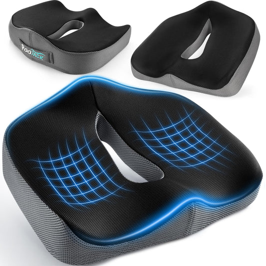 - POOTACK Seat Cushion | Memory Foam Seat Cushion | Ergonomic -