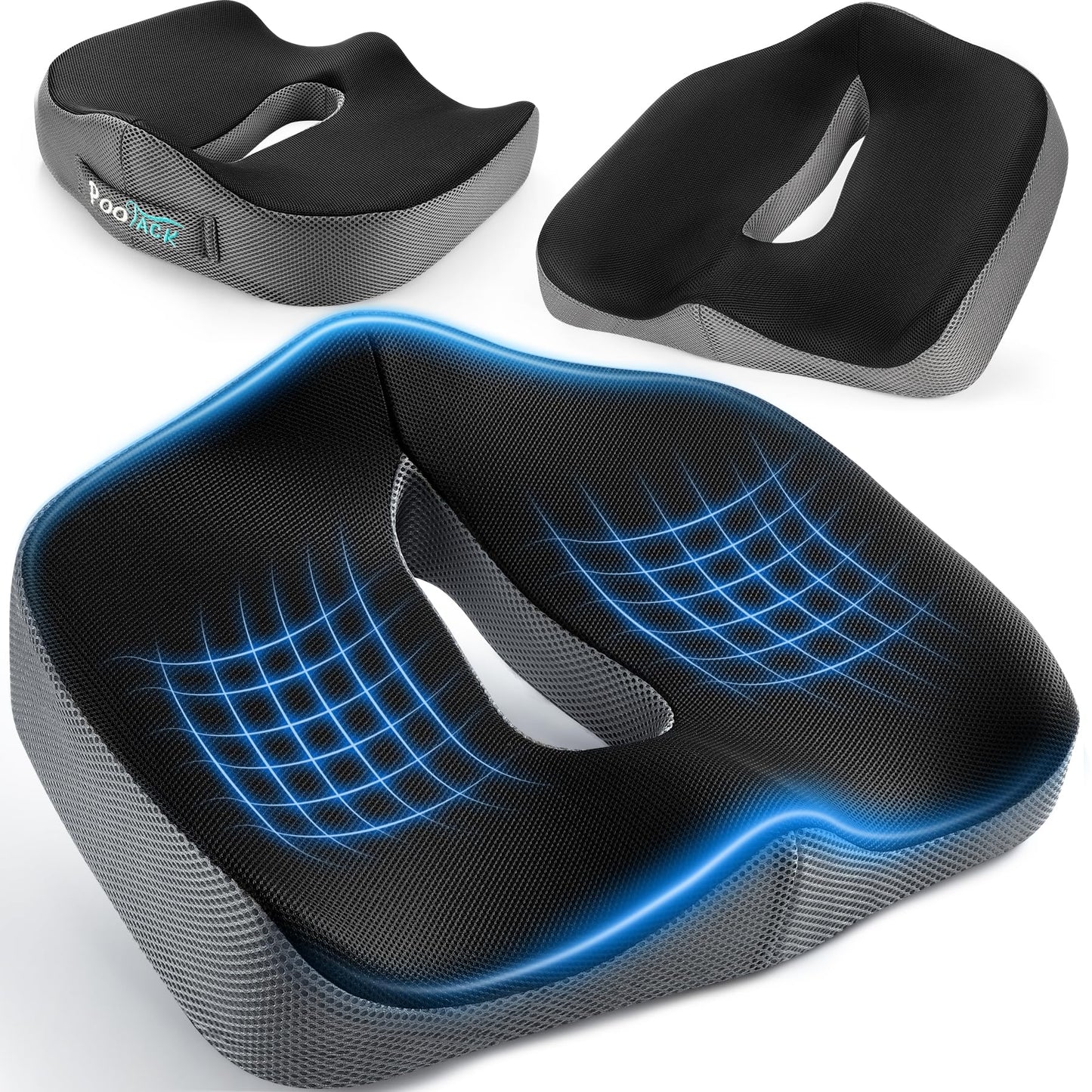 - POOTACK Seat Cushion | Memory Foam Seat Cushion | Ergonomic -