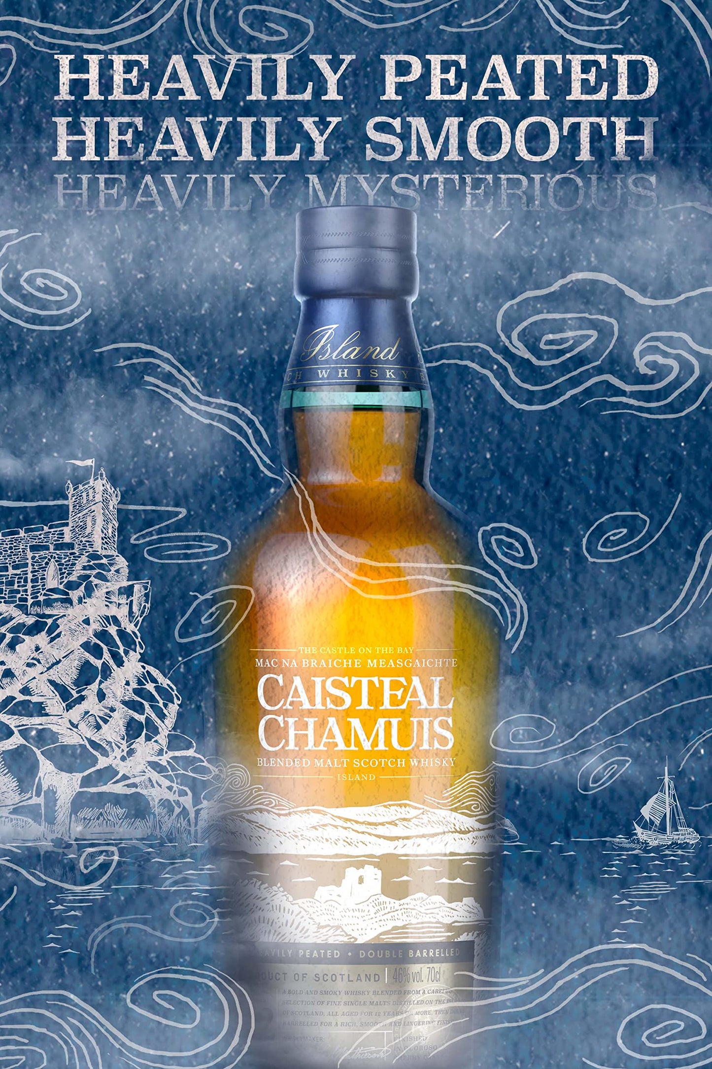 Caisteal Chamuis Blended Malt Scotch Whisky, 70cl & 12yo Blended Malt Scotch Whisky, 70cl