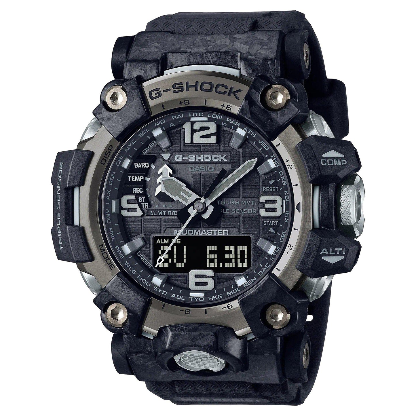 - G-Shock New Thinner Carbon Mudmaster Watch | Solar Black -