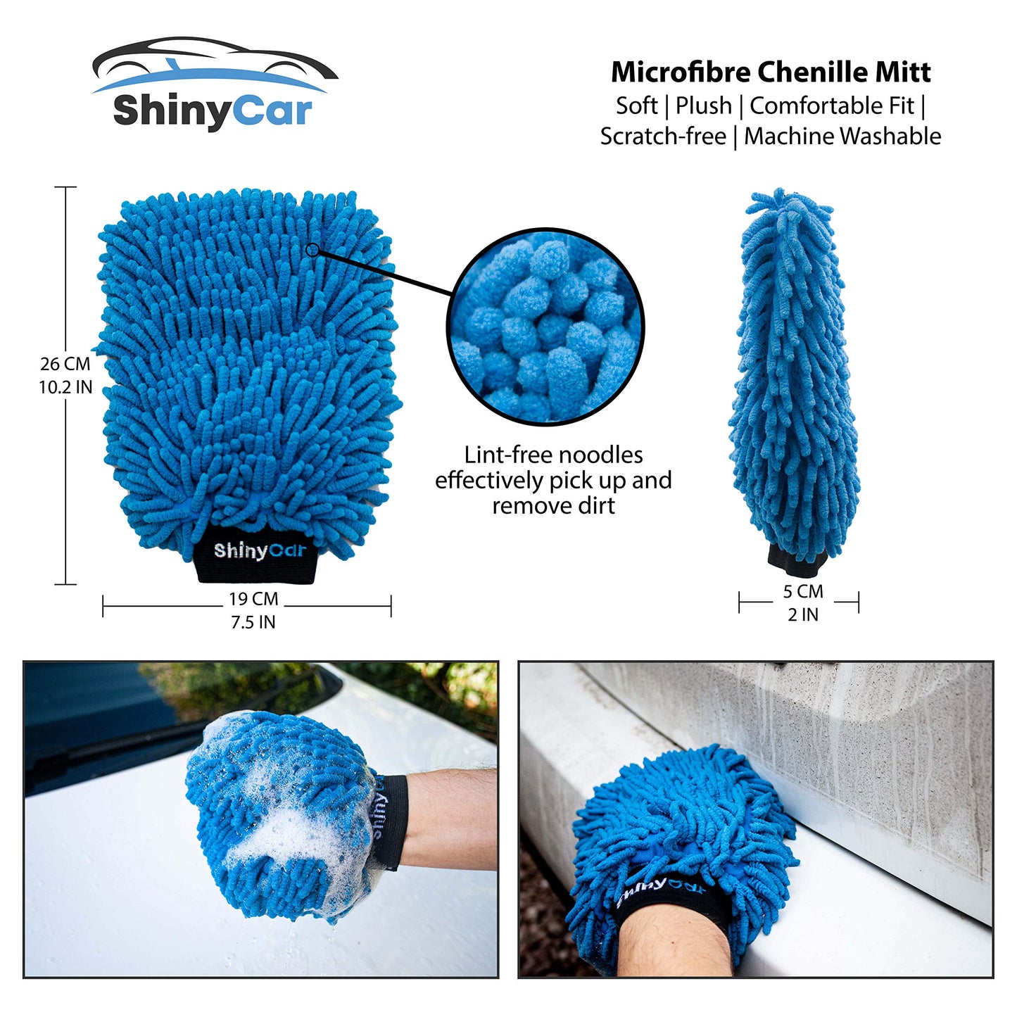 - ShinyCar® UK | Premium Car Washing Kit With Bag | Microfibre Valet Wash Mitts, Large Exterior Drying Towel, Waffle Cloths, Alloy Wheel Cleaning Brush, Detailing Brushes, Valeting Product Gift Set -