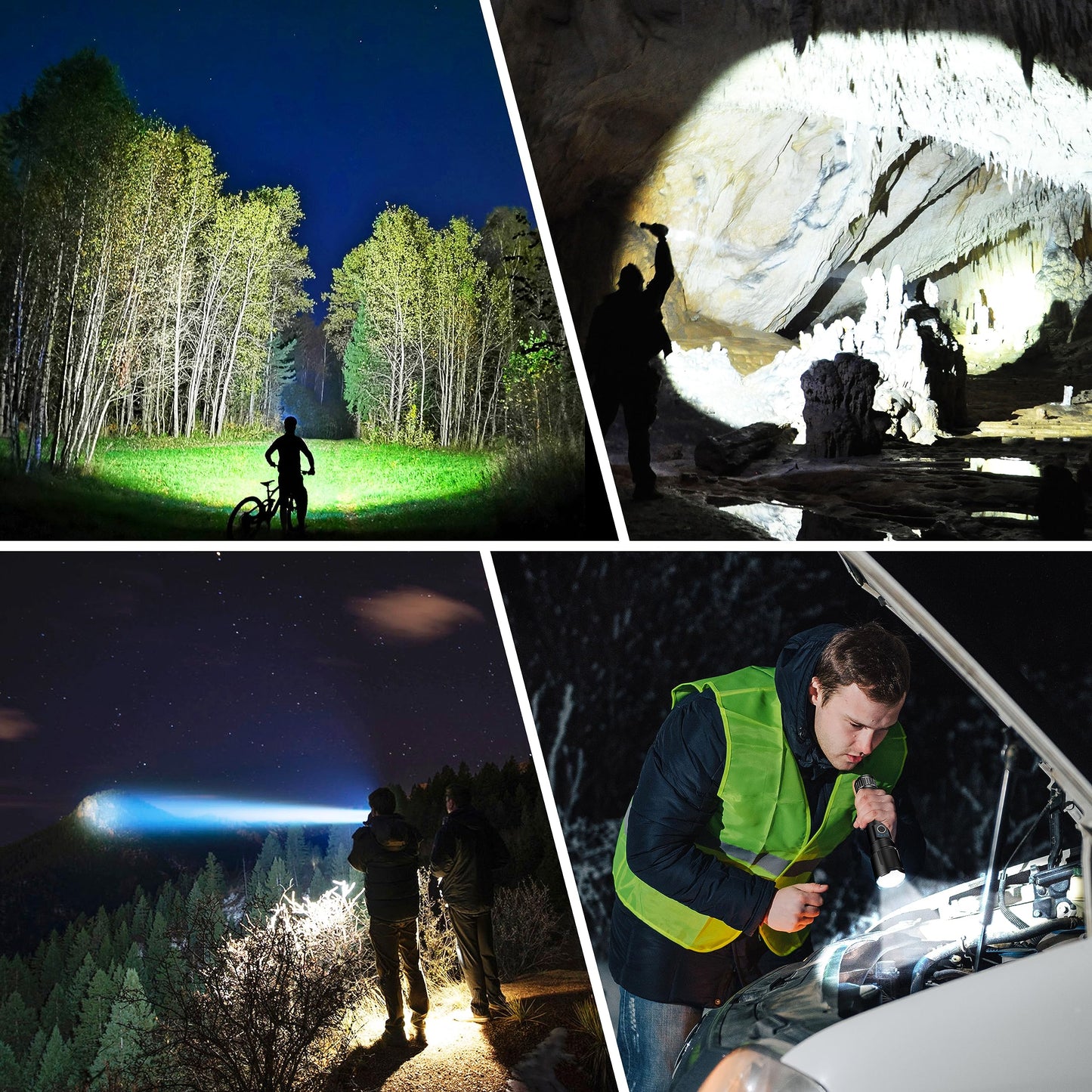 Blukar LED Torch, 20000 Lumens Super Bright Torches Led - Adjustable Focus, 5000 mAh, IP67 Waterproof, Powerful Long Lasting Handheld Flashlight for Power Cuts, Camping, Hiking, Emergency etc.