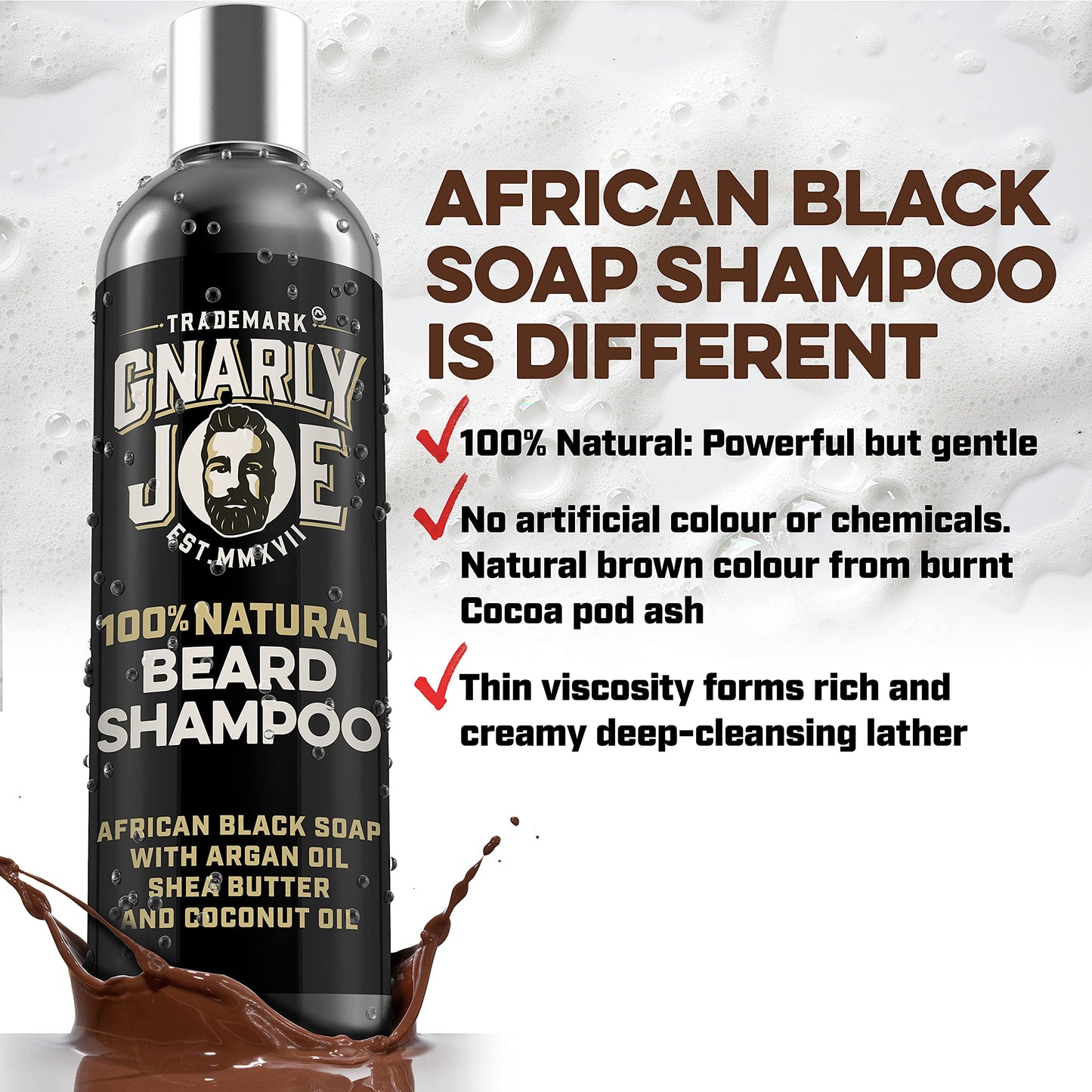 - Gnarly Joe Beard Shampoo for Men | 250ml -