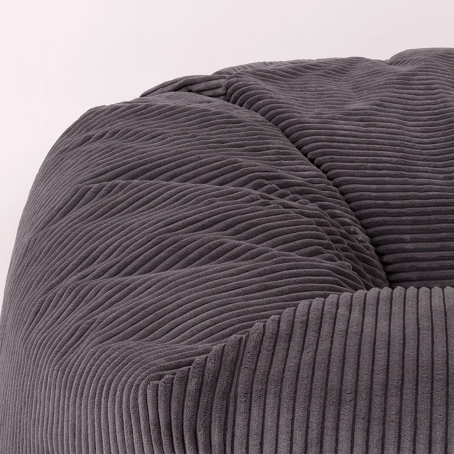 - icon Soul Cord Loveseat Bean Bag Sofa | Charcoal Grey | Extra Large | 130cm x 116cm -