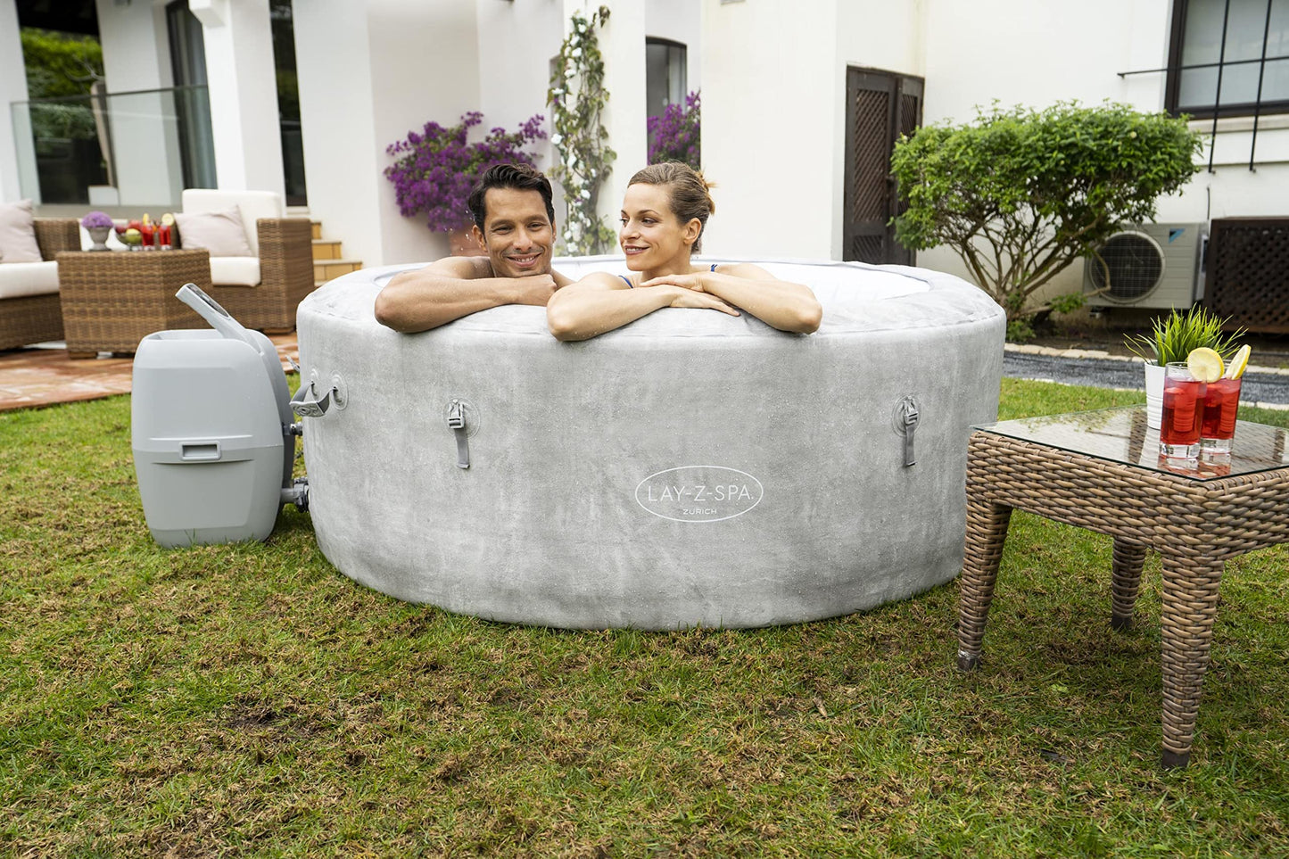 - Lay-Z-Spa Zurich EnergySense Signature | AirJetInflatable Hot Tub | 2-4 person -