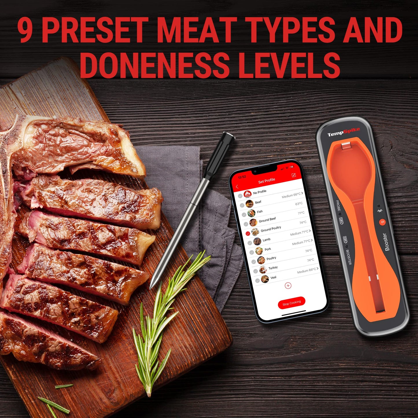 - ThermoPro TempSpike 150m Range Truly Wireless Meat Thermometer | Bluetooth Meat Thermometer -