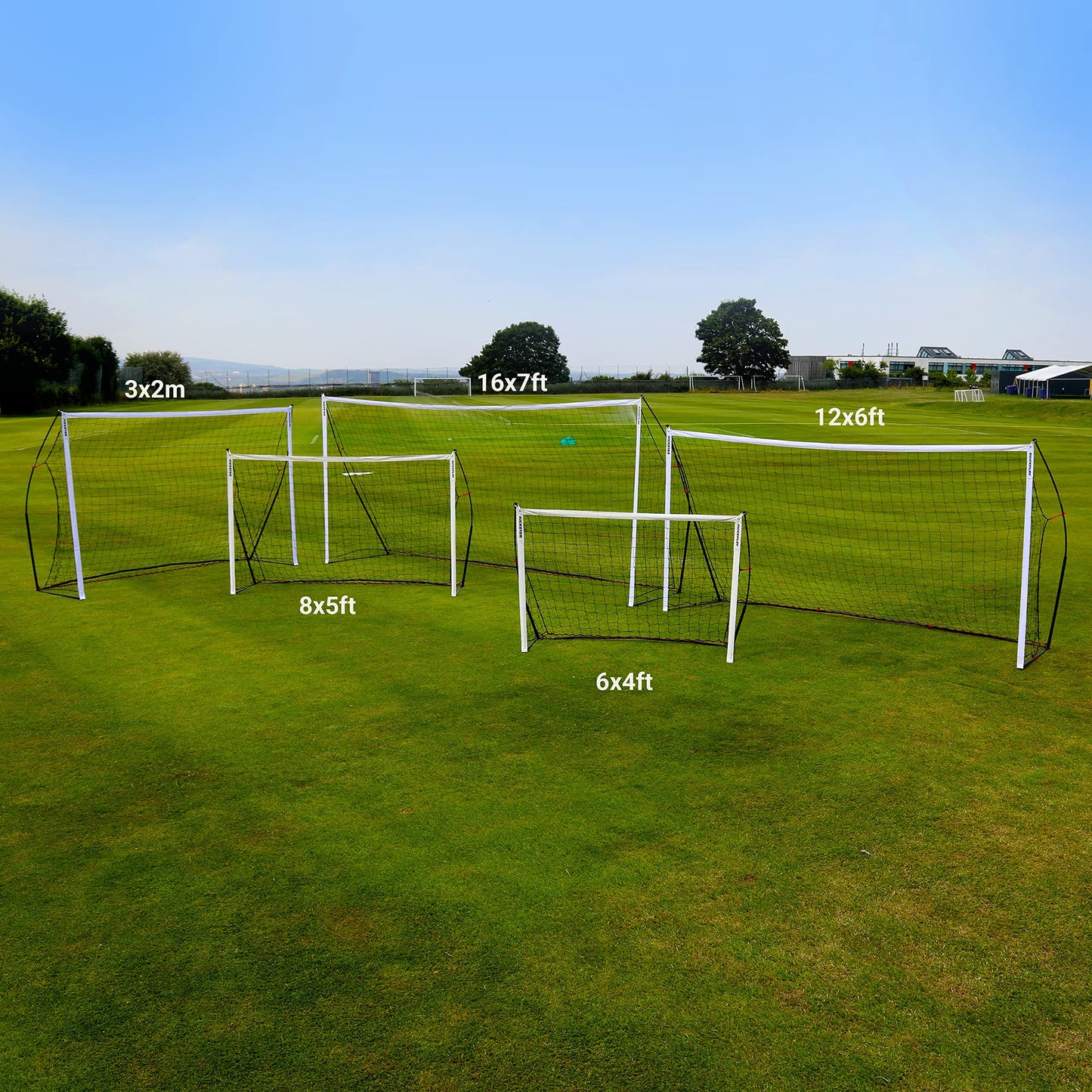 - QUICKPLAY Kickster Academy Football Goal 3x2M | Ultra Portable Football Equipment -