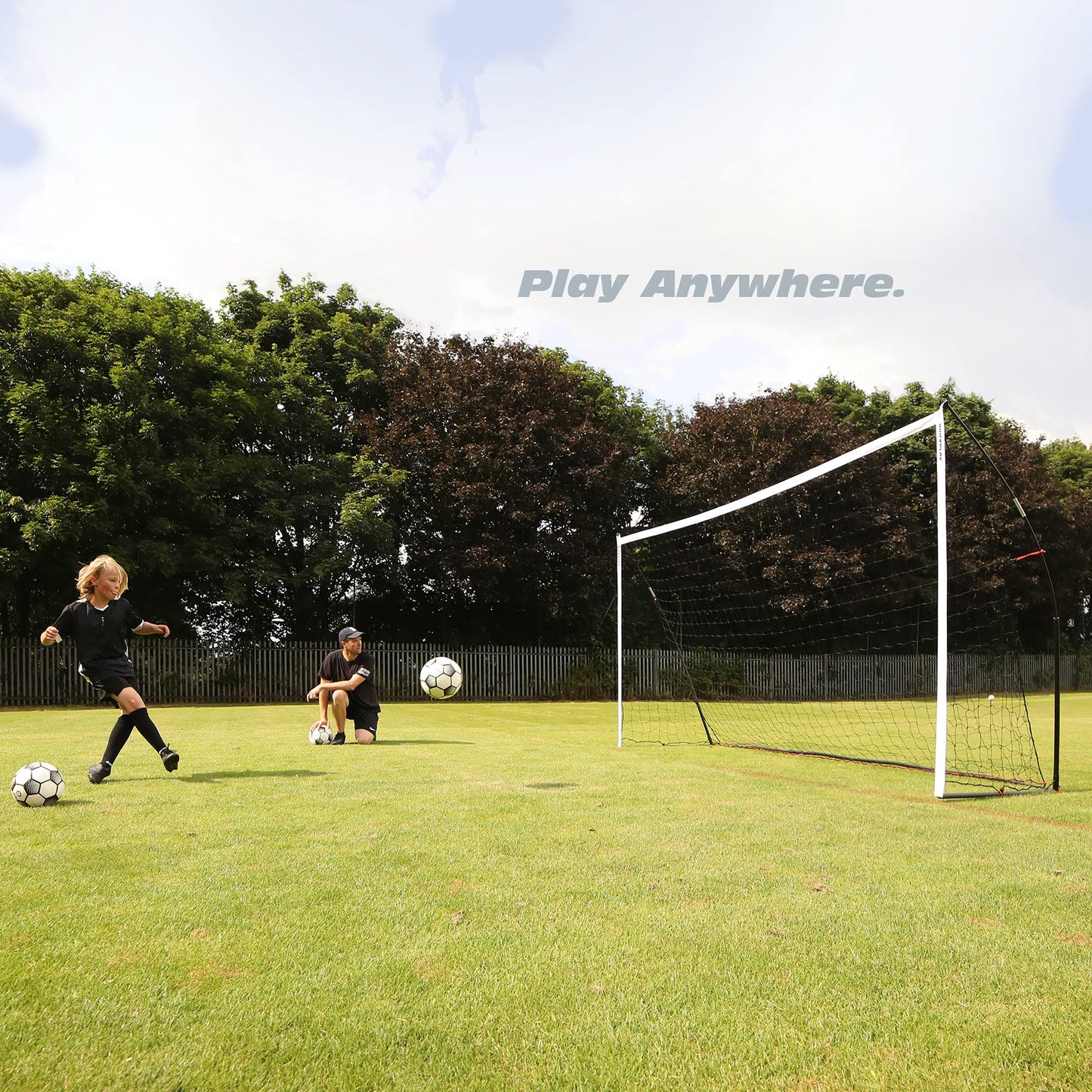 - QUICKPLAY Kickster Academy Football Goal 3x2M | Ultra Portable Football Equipment -
