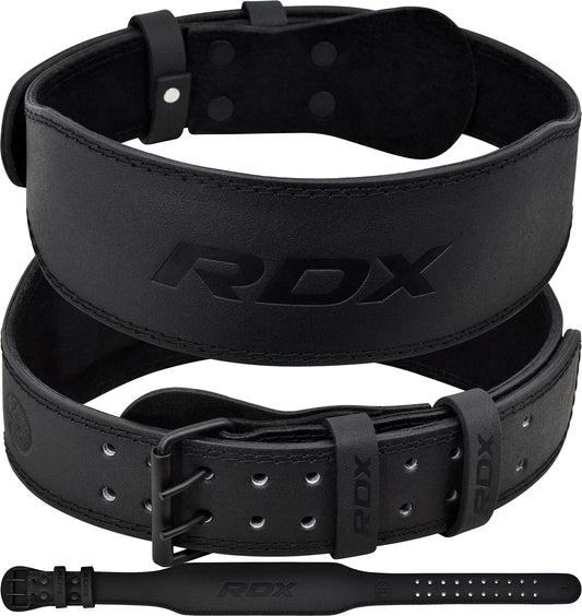 - RDX Weight Lifting Belt Gym Fitness | Cowhide Leather | 4” 6” Padded Lumbar Back Support -
