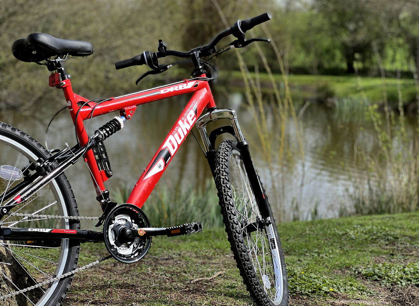 Dallingridge Duke DS Full Suspension Mountain Bike, 26" Wheel - Red/Black