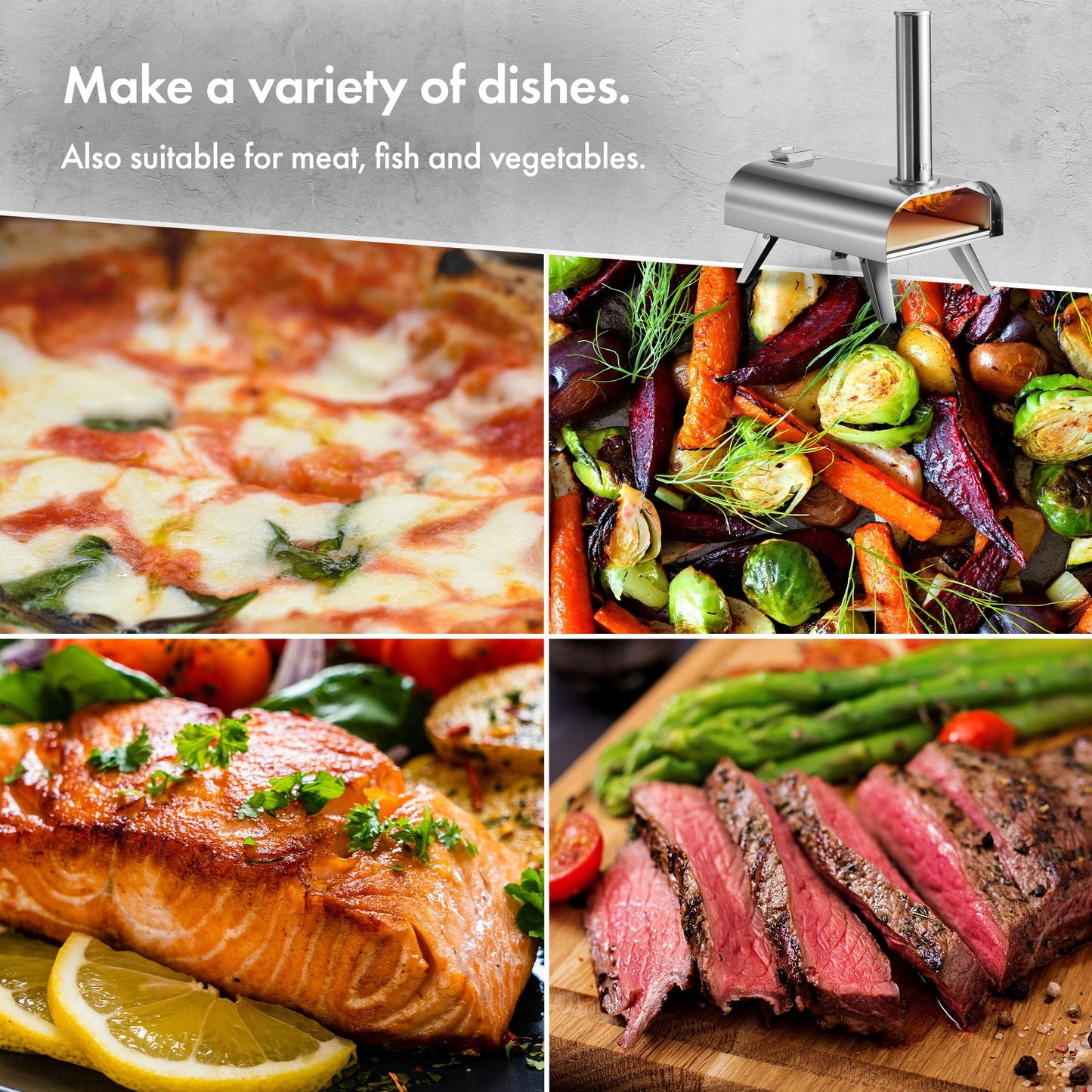 - VonHaus Pizza Oven Outdoor – Tabletop Pizza Oven with Pizza Stone Included