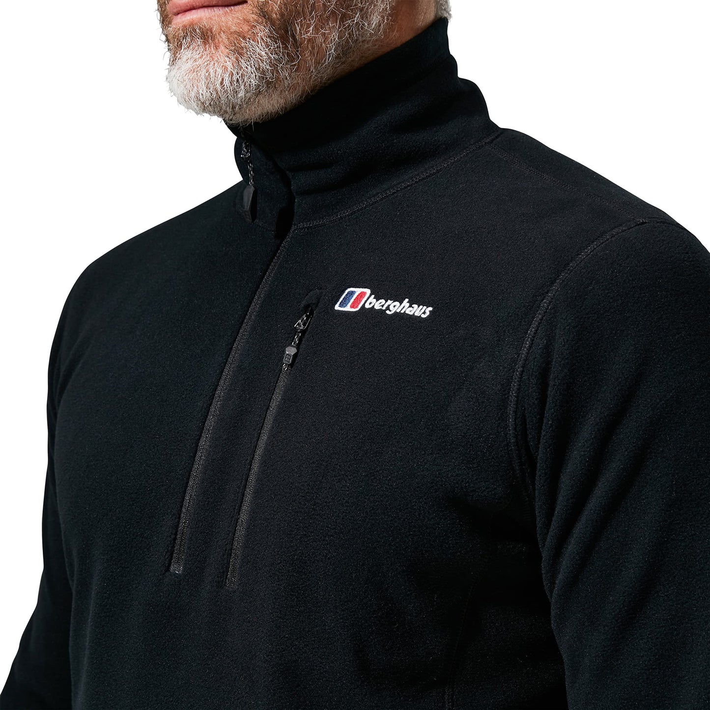 Berghaus Men's Prism Micro Polartec Fleece Jacket, Added Warmth, Extra Comfortable, Black, L