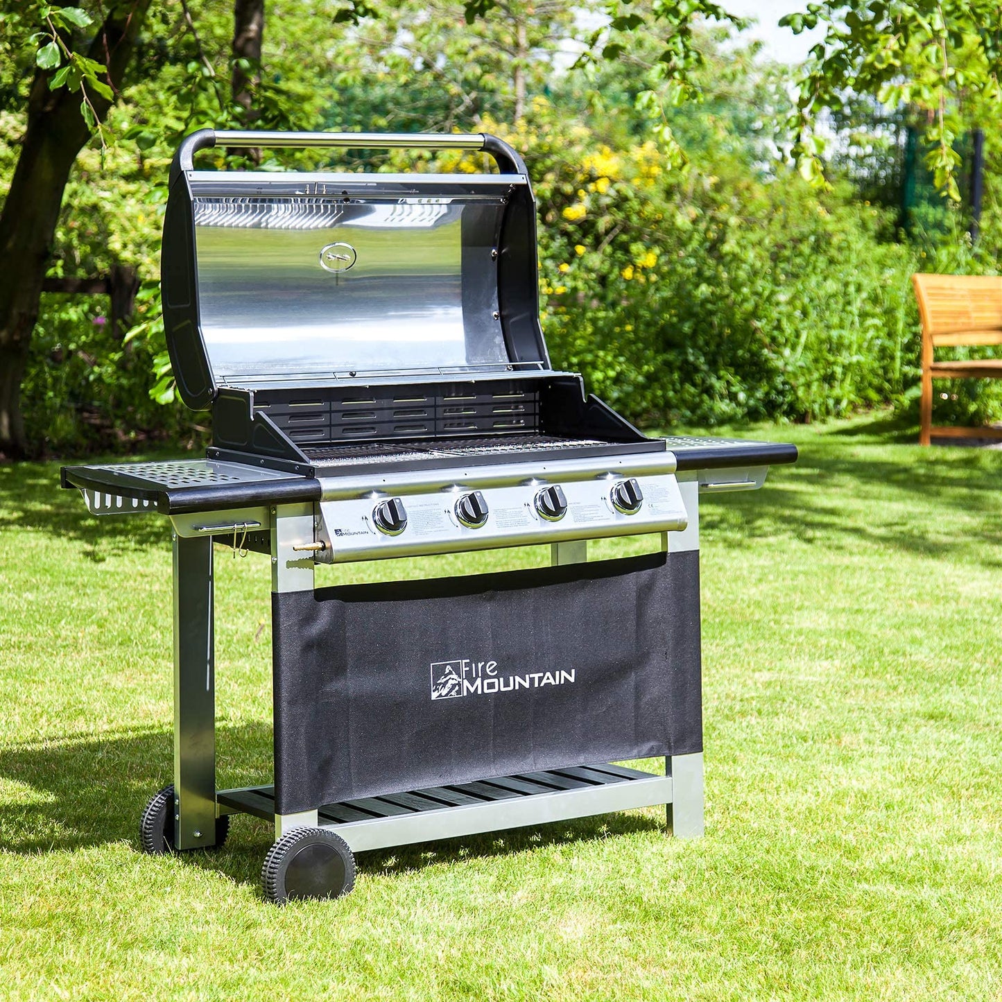 - Fire Mountain 4 Burner Gas BBQ | Large Gas BBQ | Perfect for Larger Gardens -