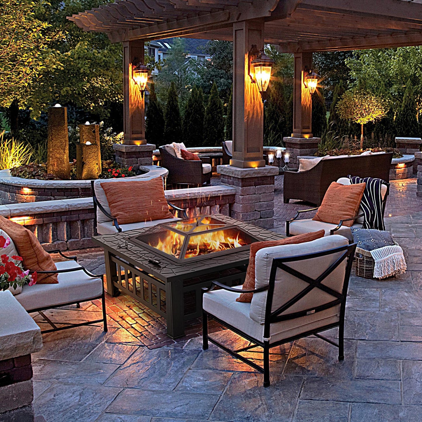 - Yaheetech 3 in 1 Fire Pit for Garden & Outdoor Patio Heater (with Lid).