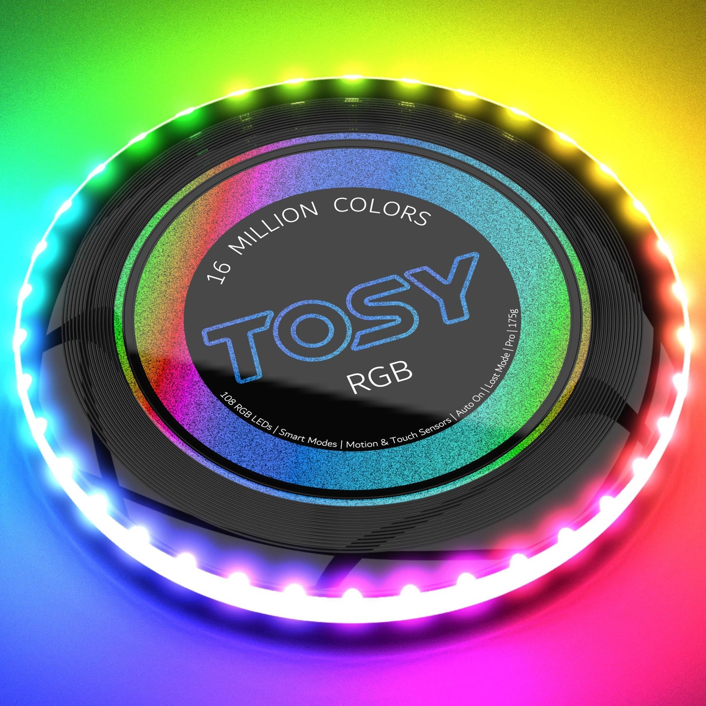- TOSY Flying Disc - 16 Million Color RGB or 36 or 360 LEDs | Extremely Bright | Smart Modes |  Rechargeable -